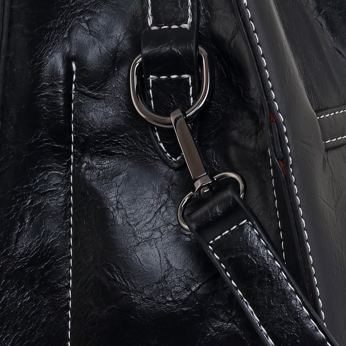ESBEDA | Women's Black PU Solid Handbags 8