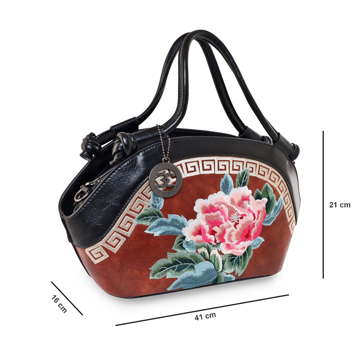 ESBEDA | Women's Red PU Embroidered Handbags 1