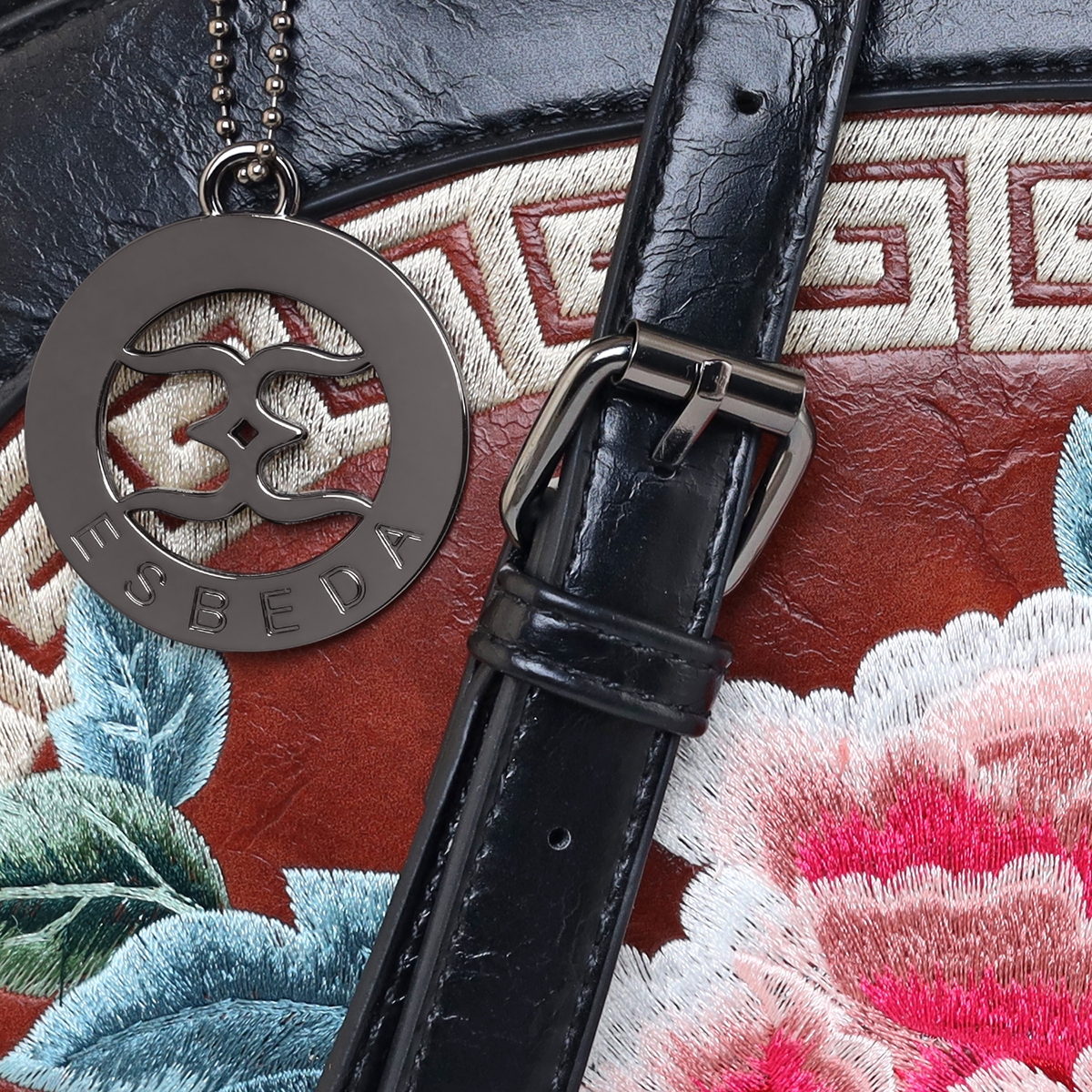 ESBEDA | Women's Red PU Embroidered Handbags 6