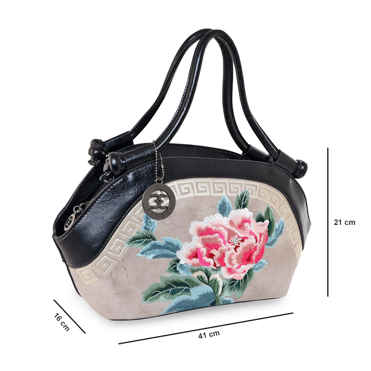 ESBEDA | Women's Beige PU Embroidered Handbags 1