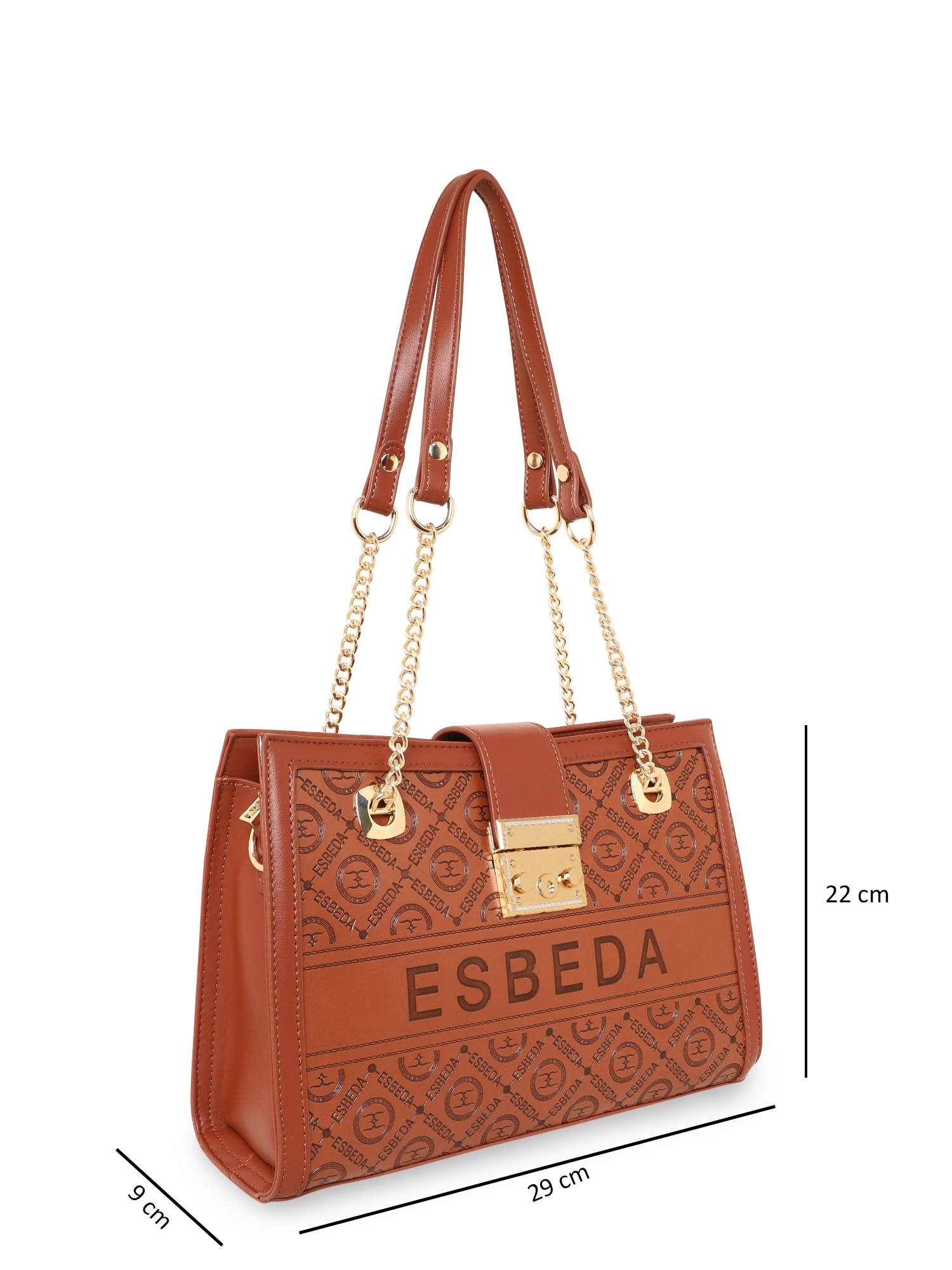 ESBEDA | Women's Brown PU Printed Handbags 1