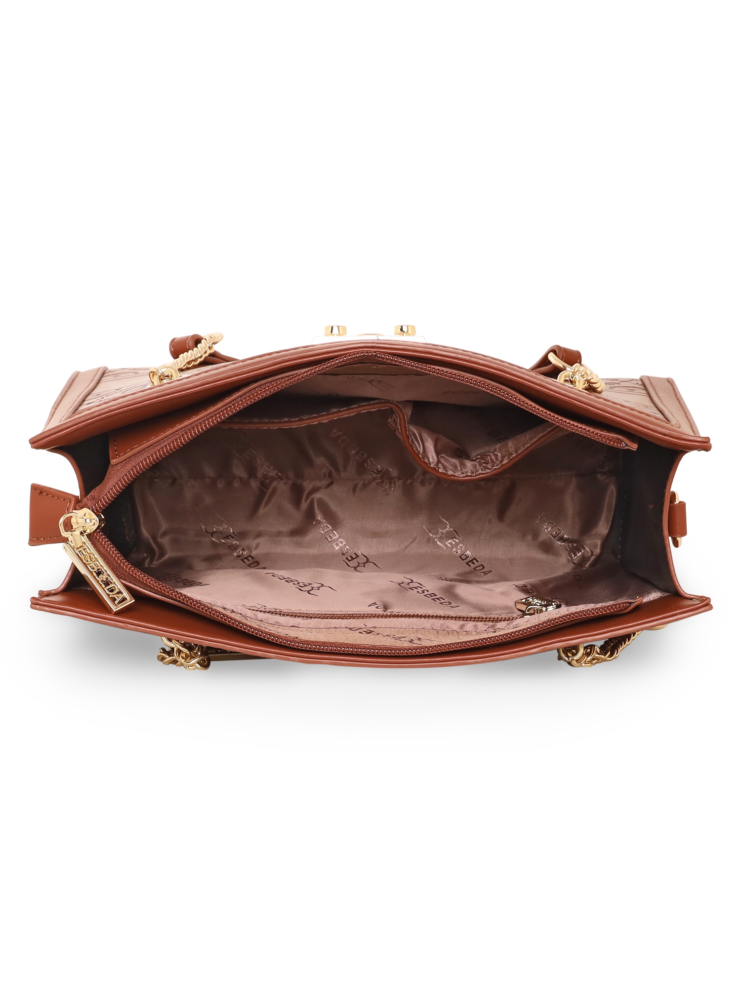 ESBEDA | Women's Brown PU Printed Handbags 4