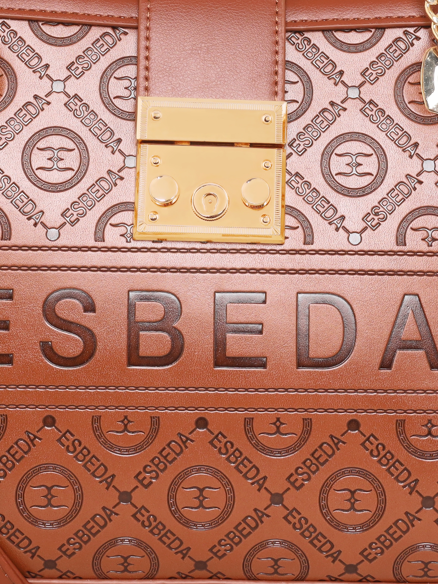 ESBEDA | Women's Brown PU Printed Handbags 6