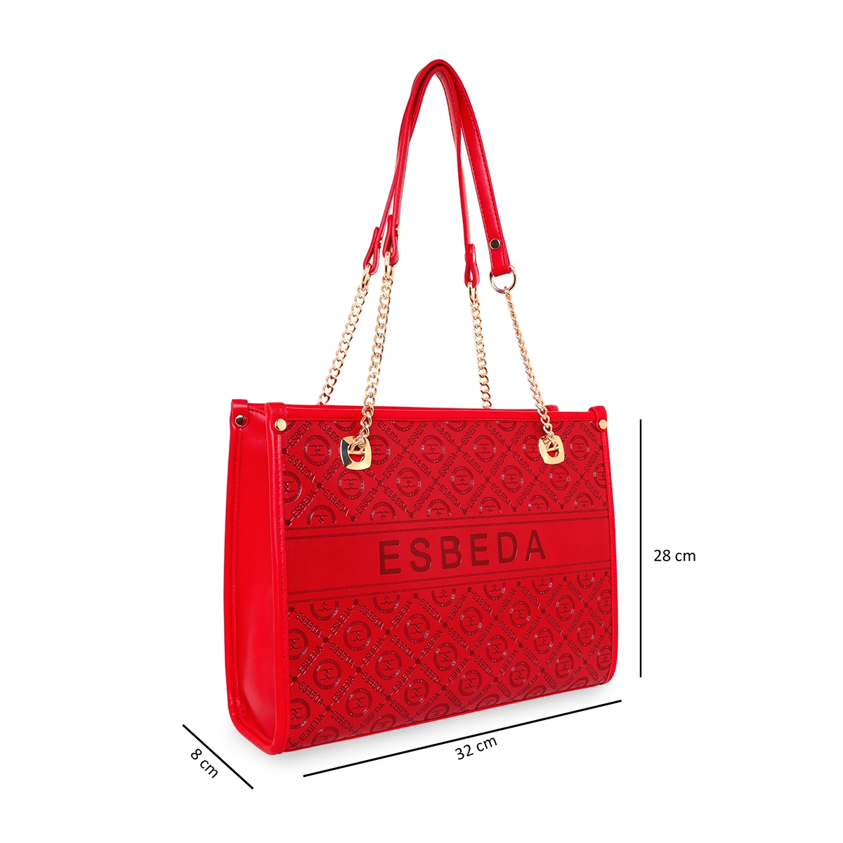 ESBEDA | Women's Red PU Printed Handbags 1