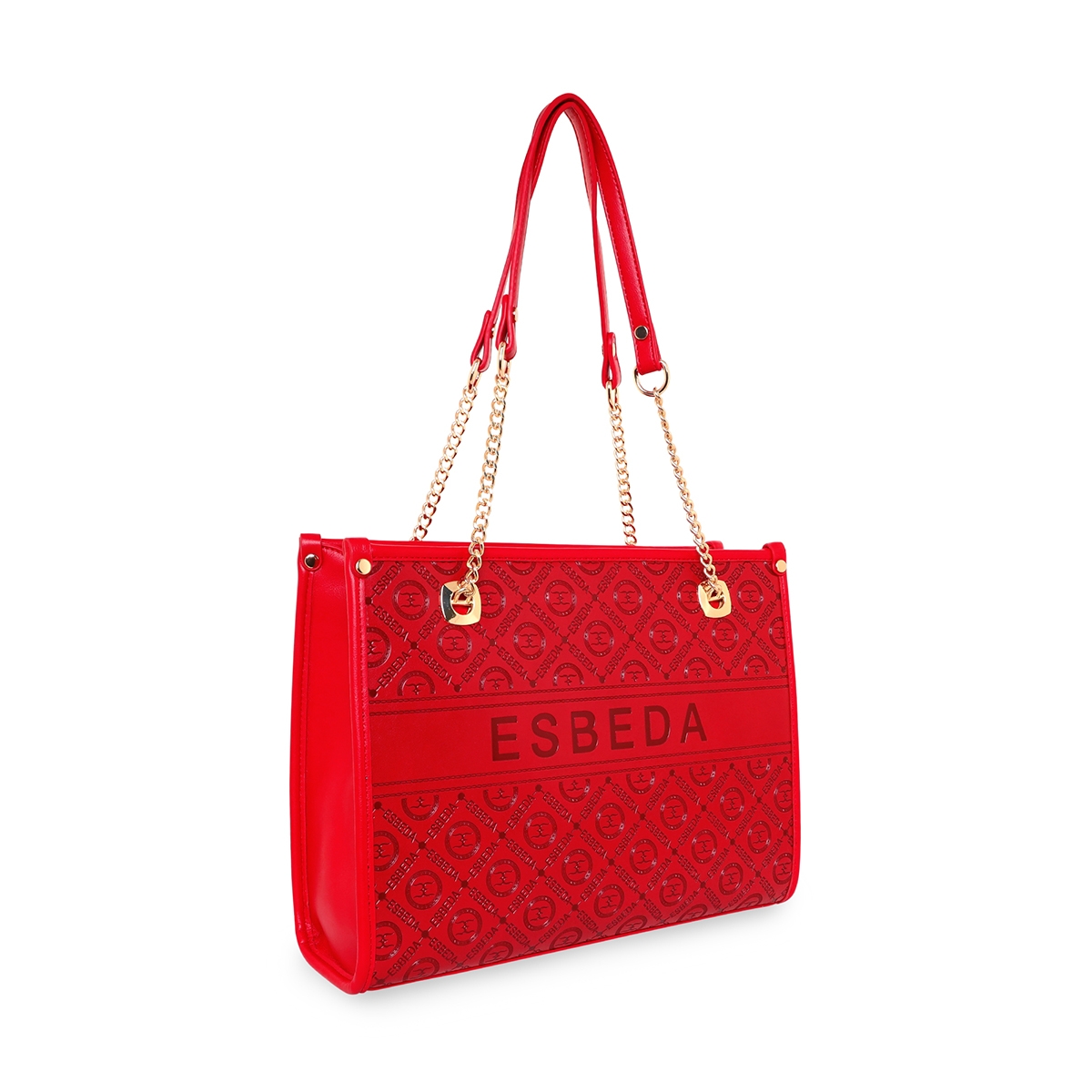 ESBEDA | Women's Red PU Printed Handbags 7