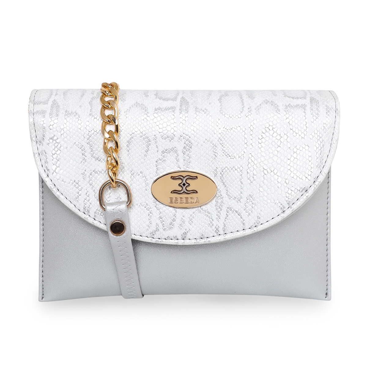 ESBEDA | Women's Silver PU Printed Sling Bags 0