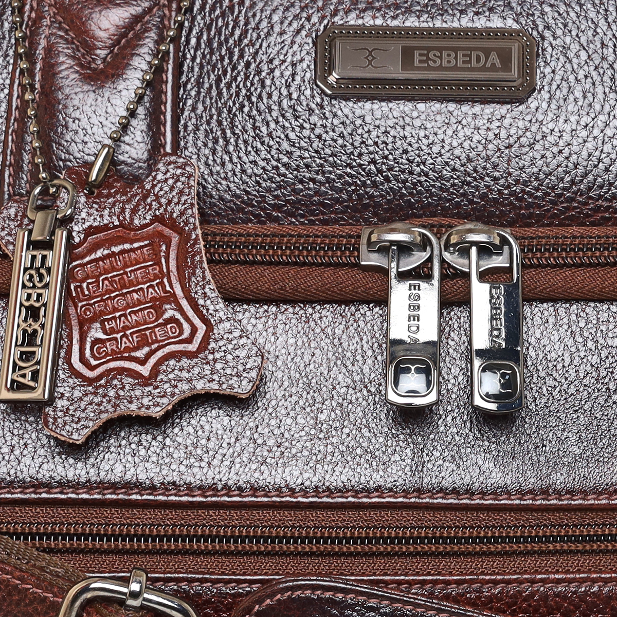 ESBEDA Brown Color Leather Laptop Bag For Mens and Womens