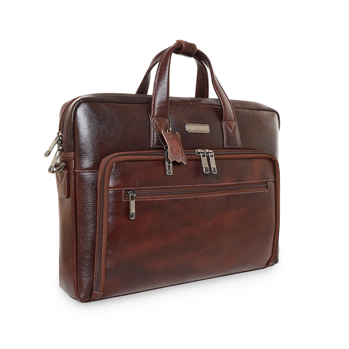 ESBEDA Brown Color Leather Laptop Bag For Mens and Womens