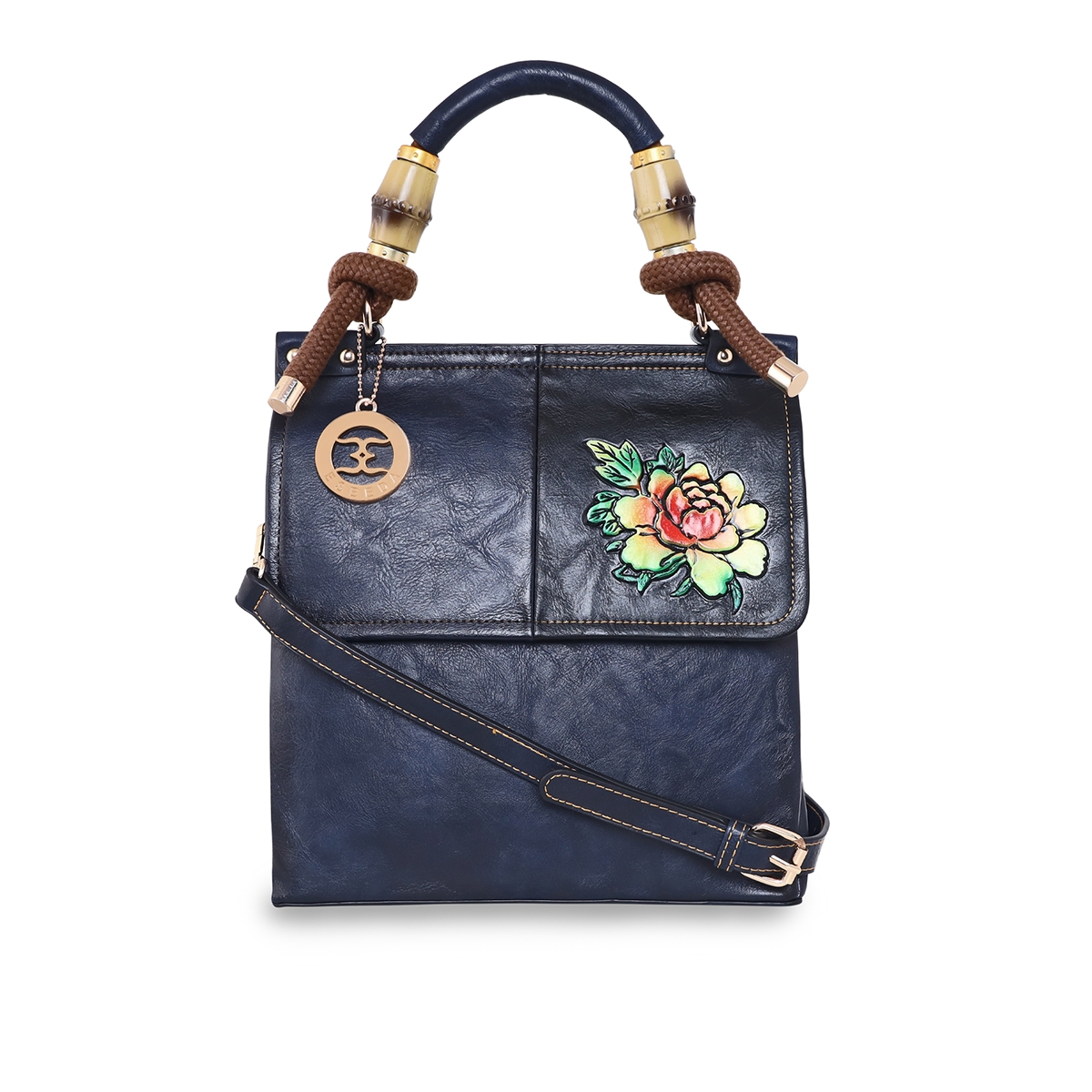 ESBEDA | Women's Blue PU Printed Handbags 0