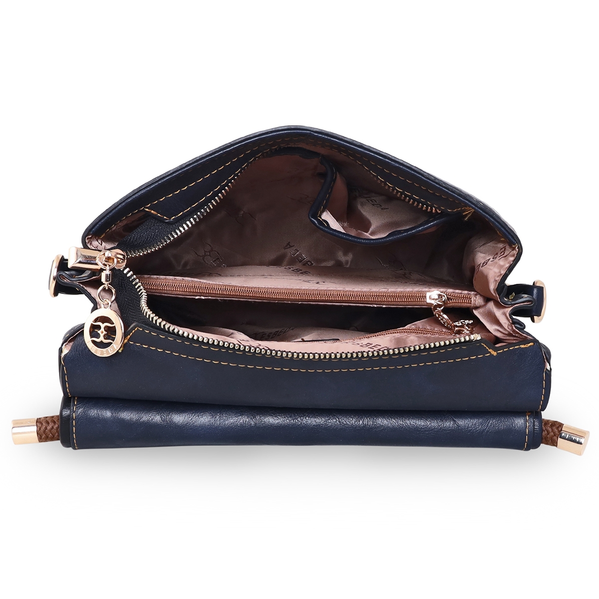 ESBEDA | Women's Blue PU Printed Handbags 4