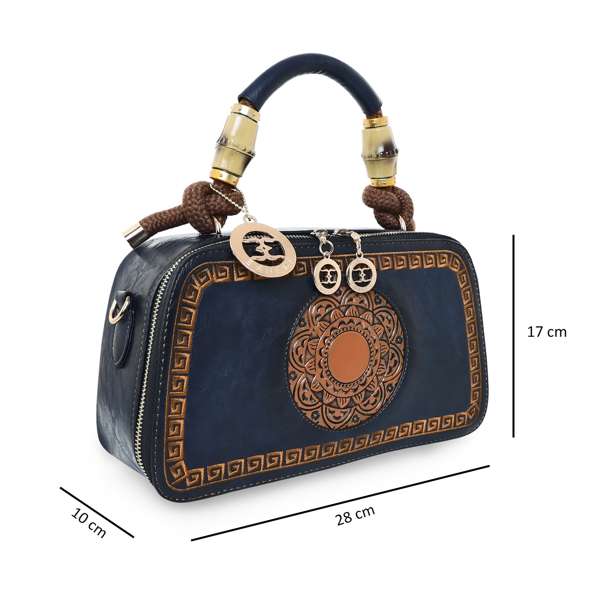 ESBEDA | Women's Blue PU Solid Handbags 1