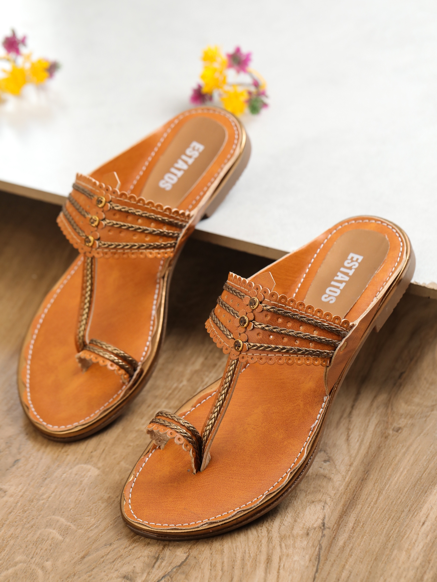 ESTATOS | Estatos Women Brown Flat Sandals 0