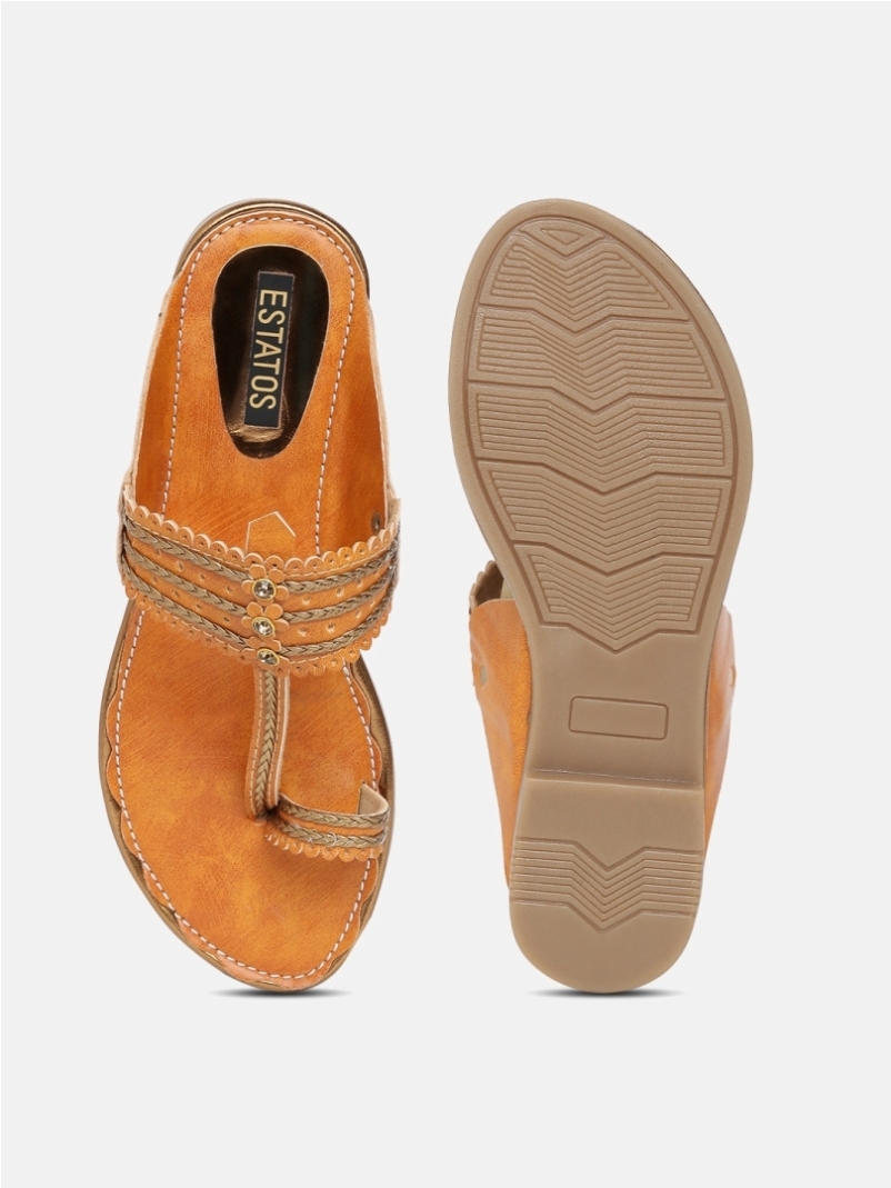 ESTATOS | Estatos Women Brown Flat Sandals 4