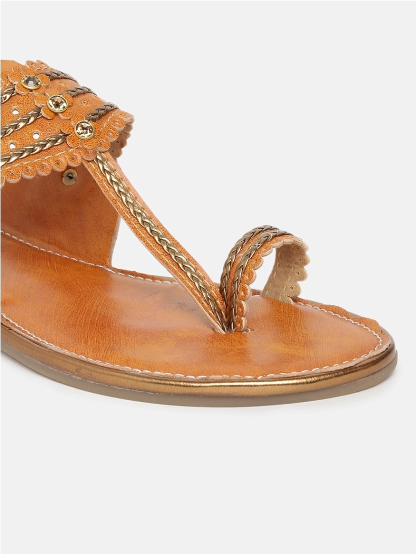 ESTATOS | Estatos Women Brown Flat Sandals 5