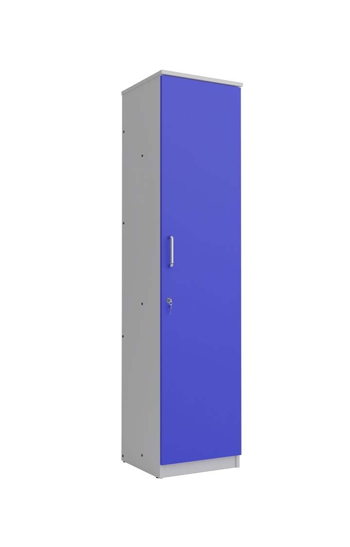 neudot Adona Engineered Wood Single Door Wardrobe - Blue