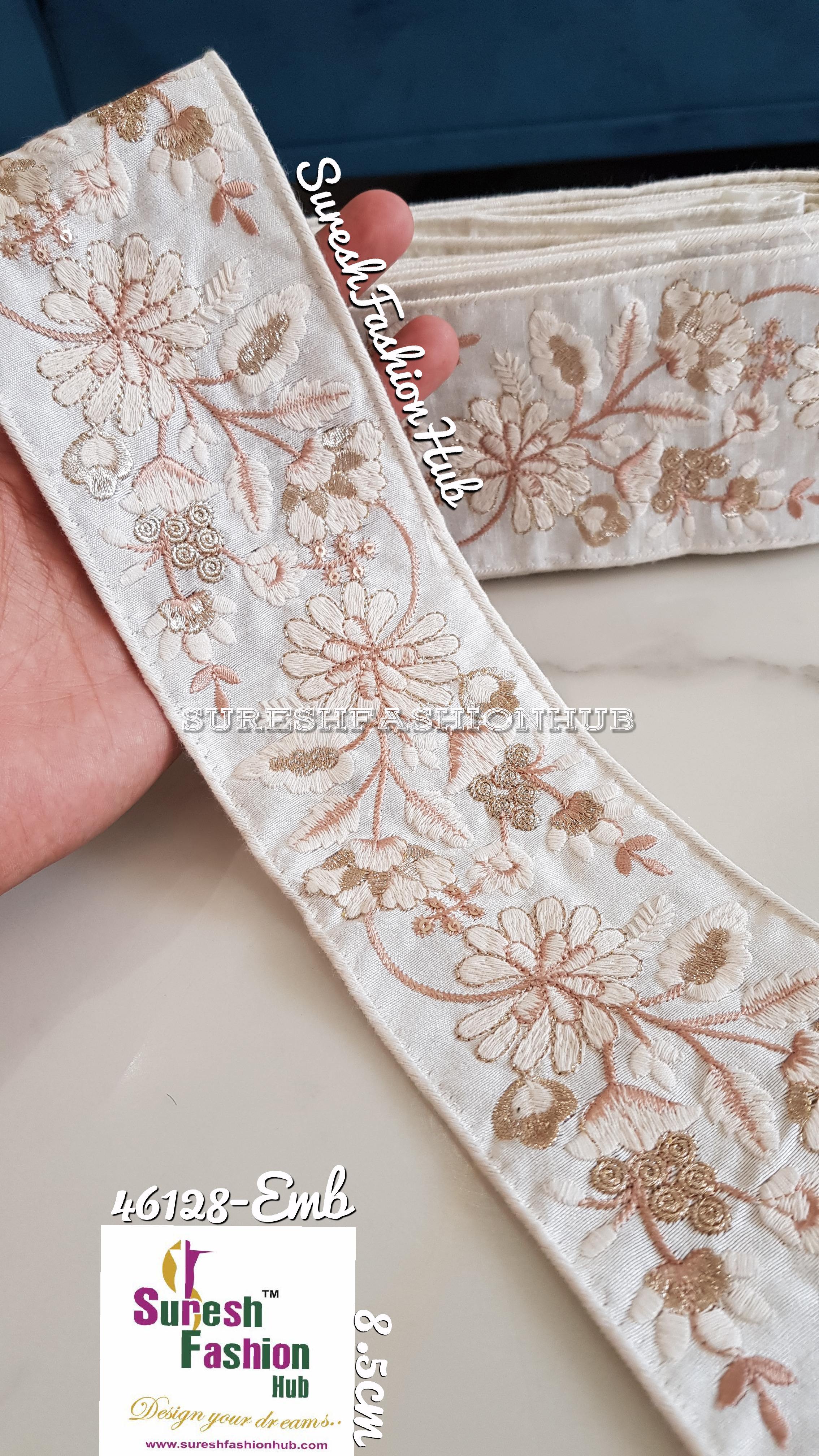 White Flowers Threaded Radiance Design Trim