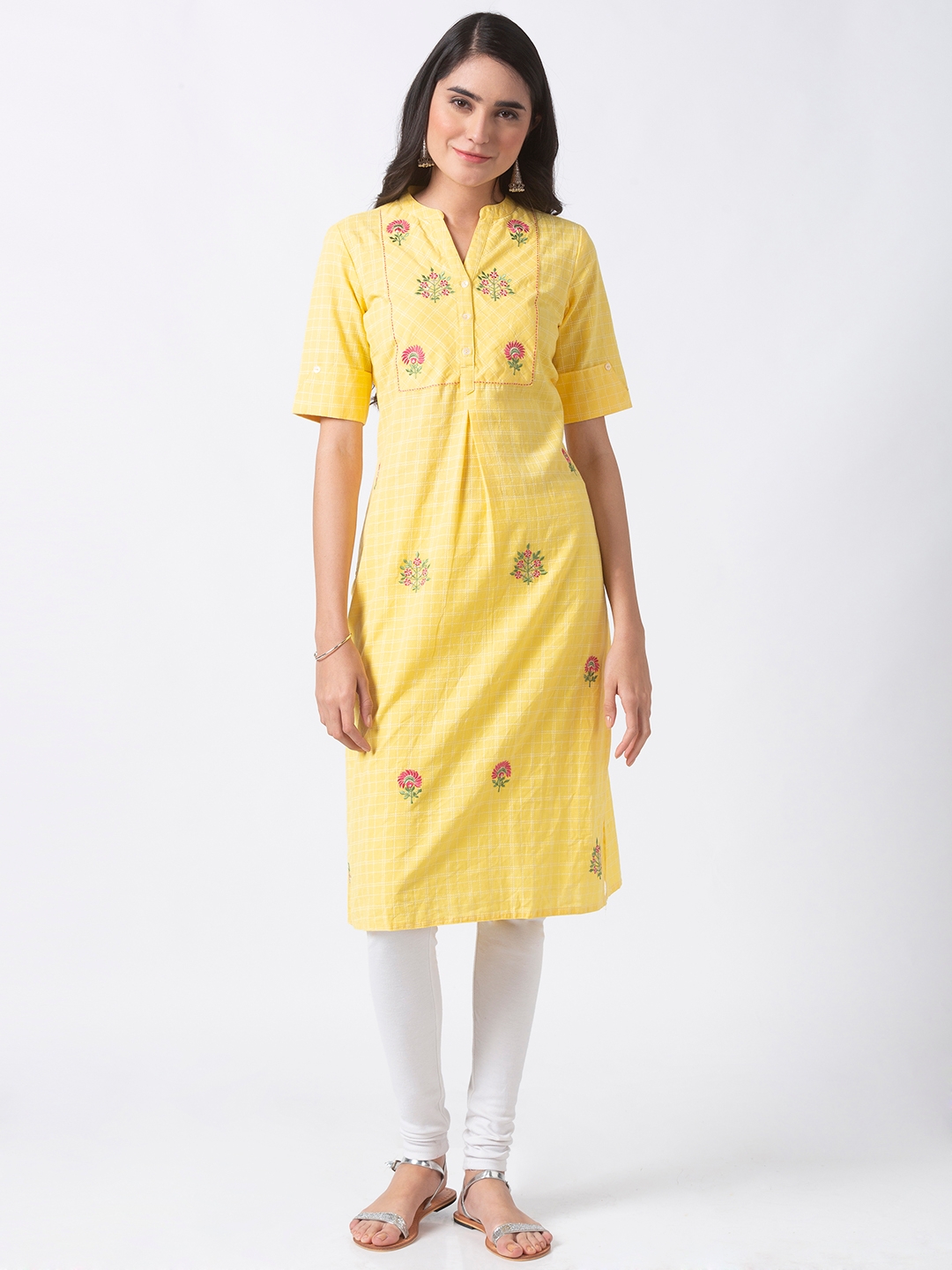 Ethnicity | Ethnicity Yellow Linen Women Tunic 1