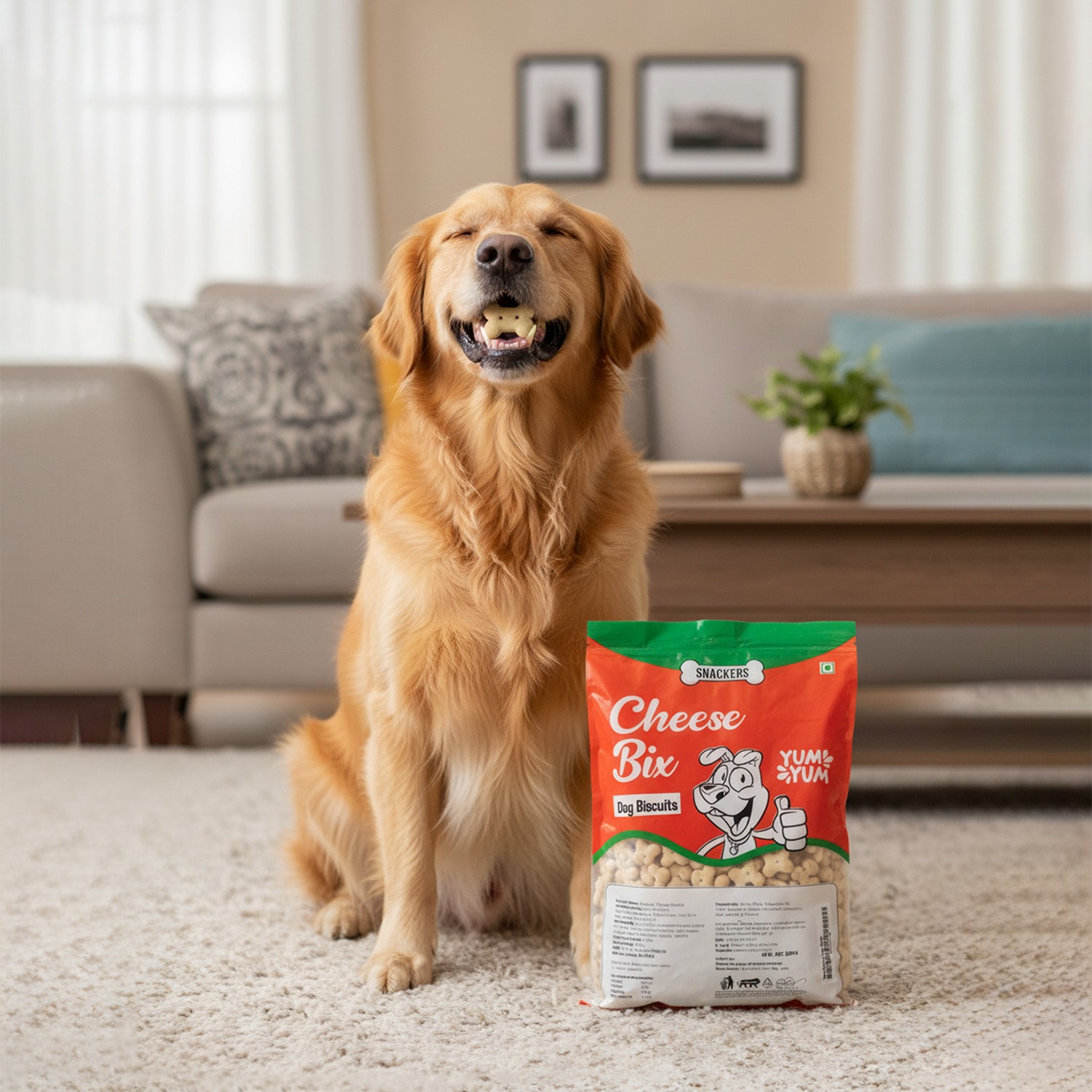 Snackers Cheese Bix Dog Biscuits 900g