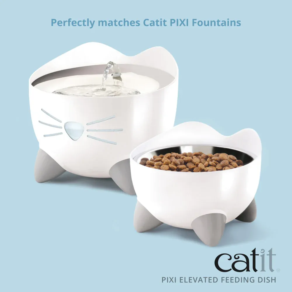 Catit PIXI Elevated Feeding Dish, Cat bowl