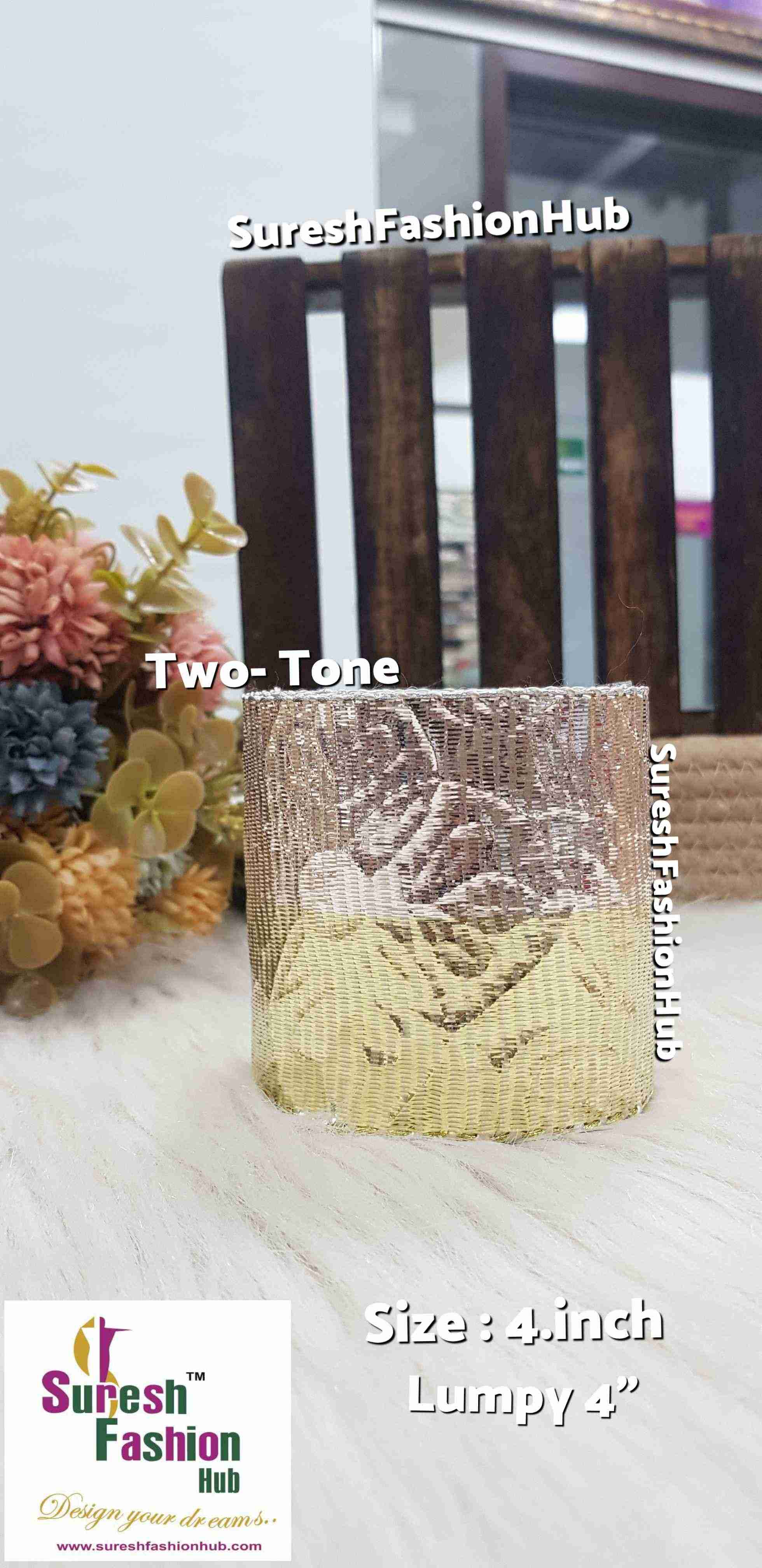 Two Tone Lumpi Gota Border 4'' inch