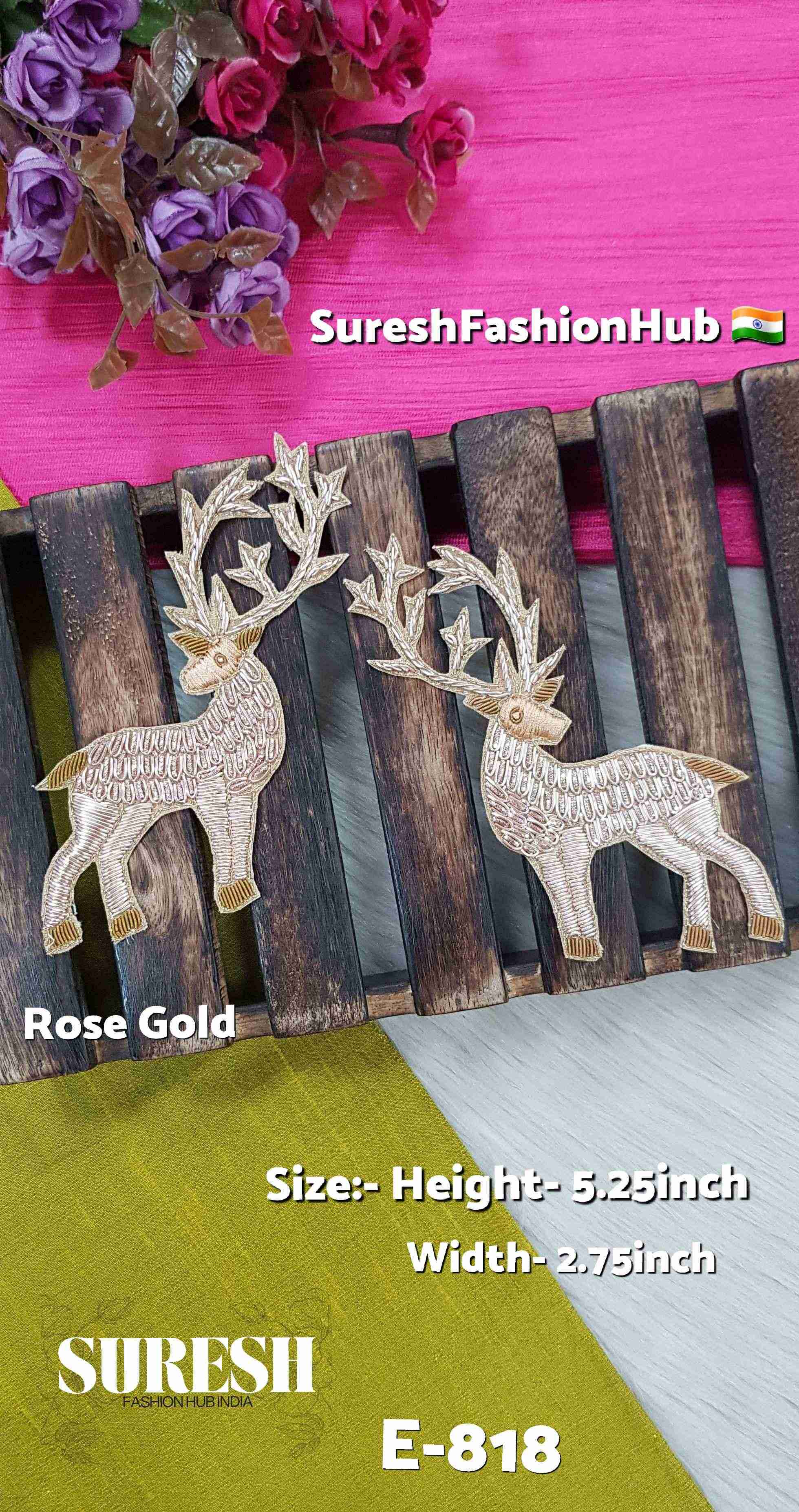 Rose Gold – Left Side Facing DeerDesign No: E-818