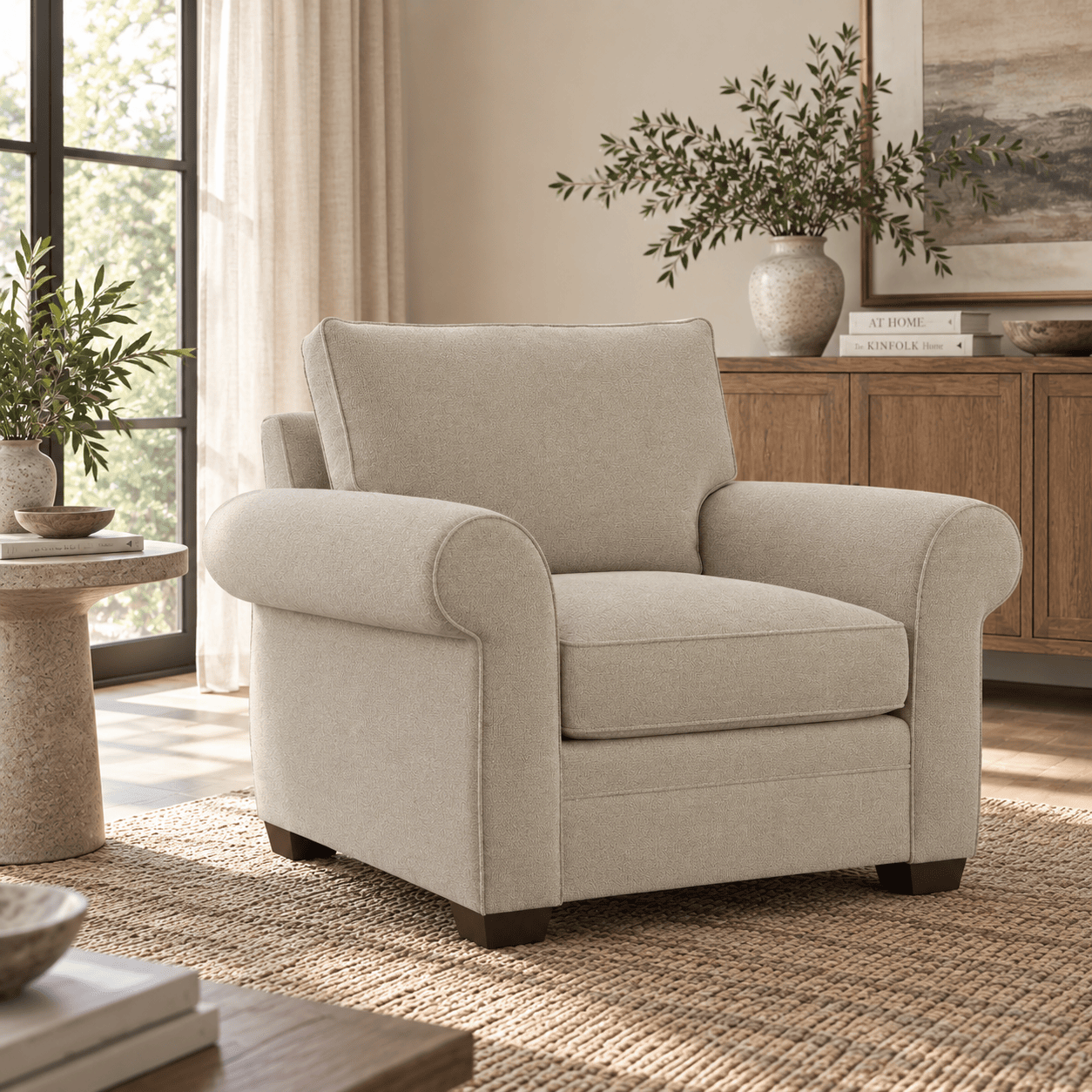 Pottery Barn | Pearce Roll Arm Upholstered Armchair