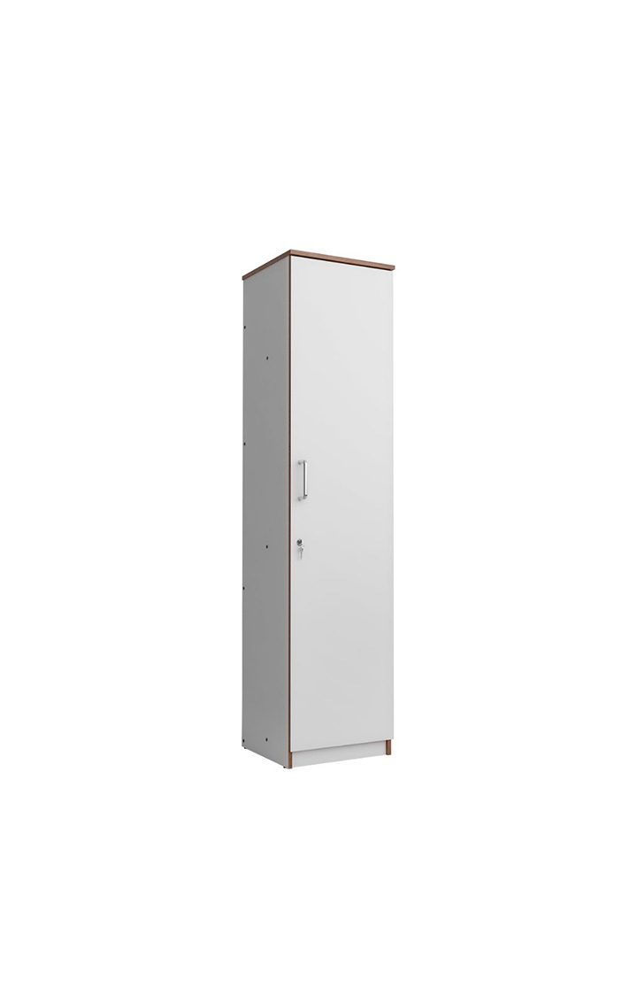 neudot Adona 1 Door Engineered Wood Wardrobe  (Finish Color - Frosty White, Knock Down)