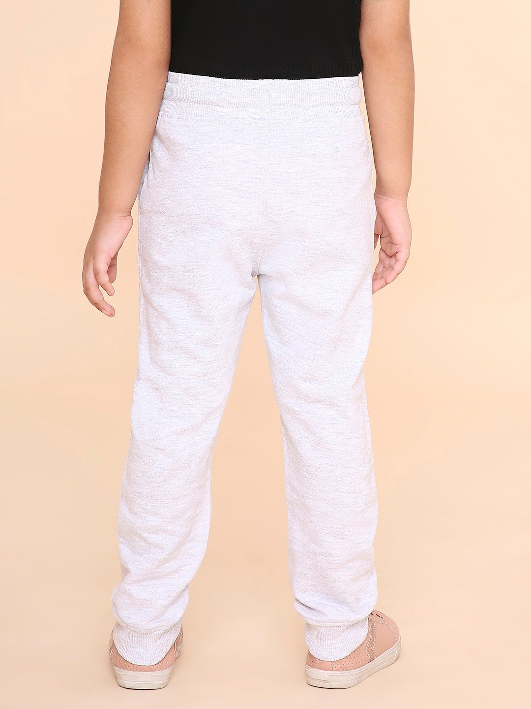 Girls Solid Sweatpant -Grey