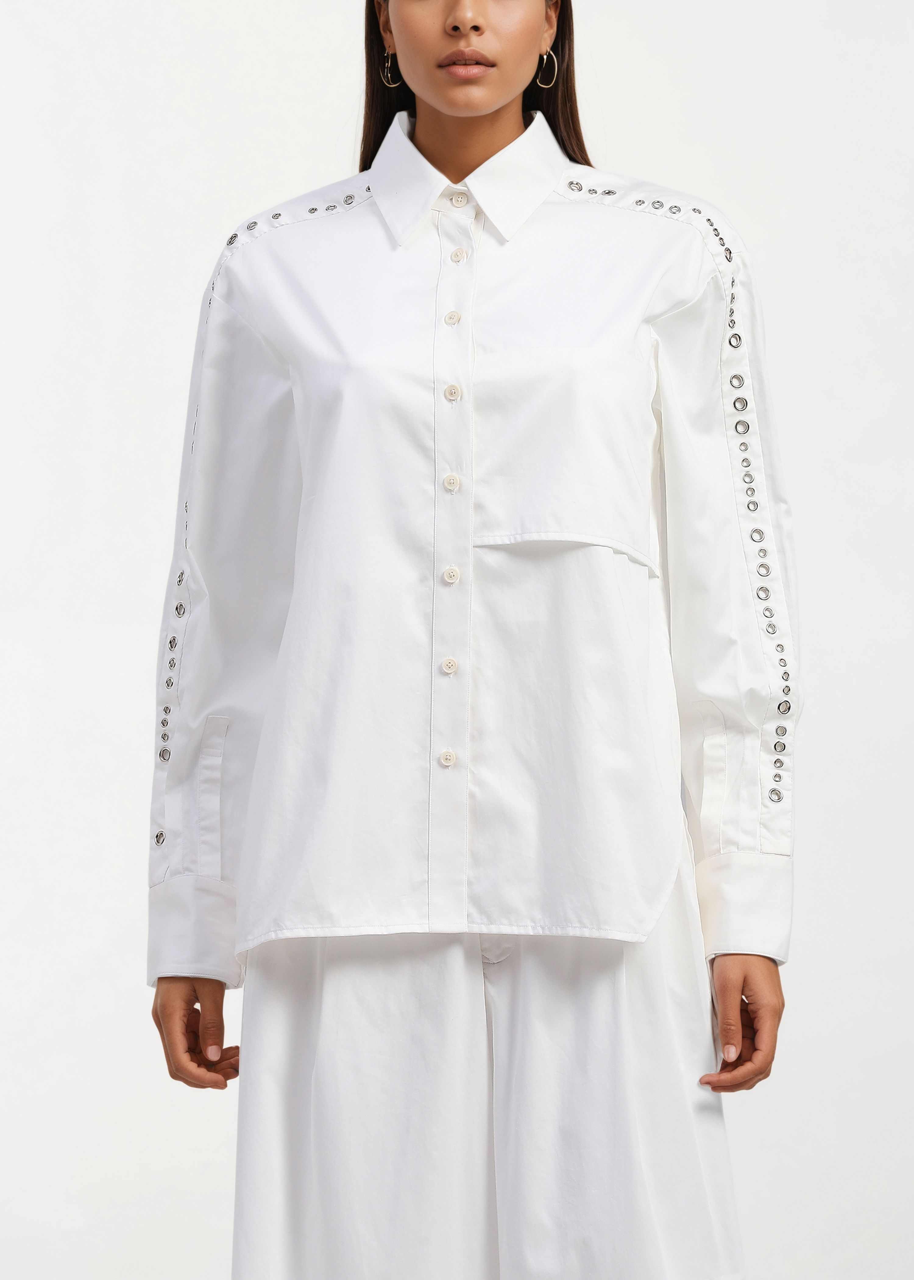 AKOK White Cotton Shirt and Trouser Co-ords