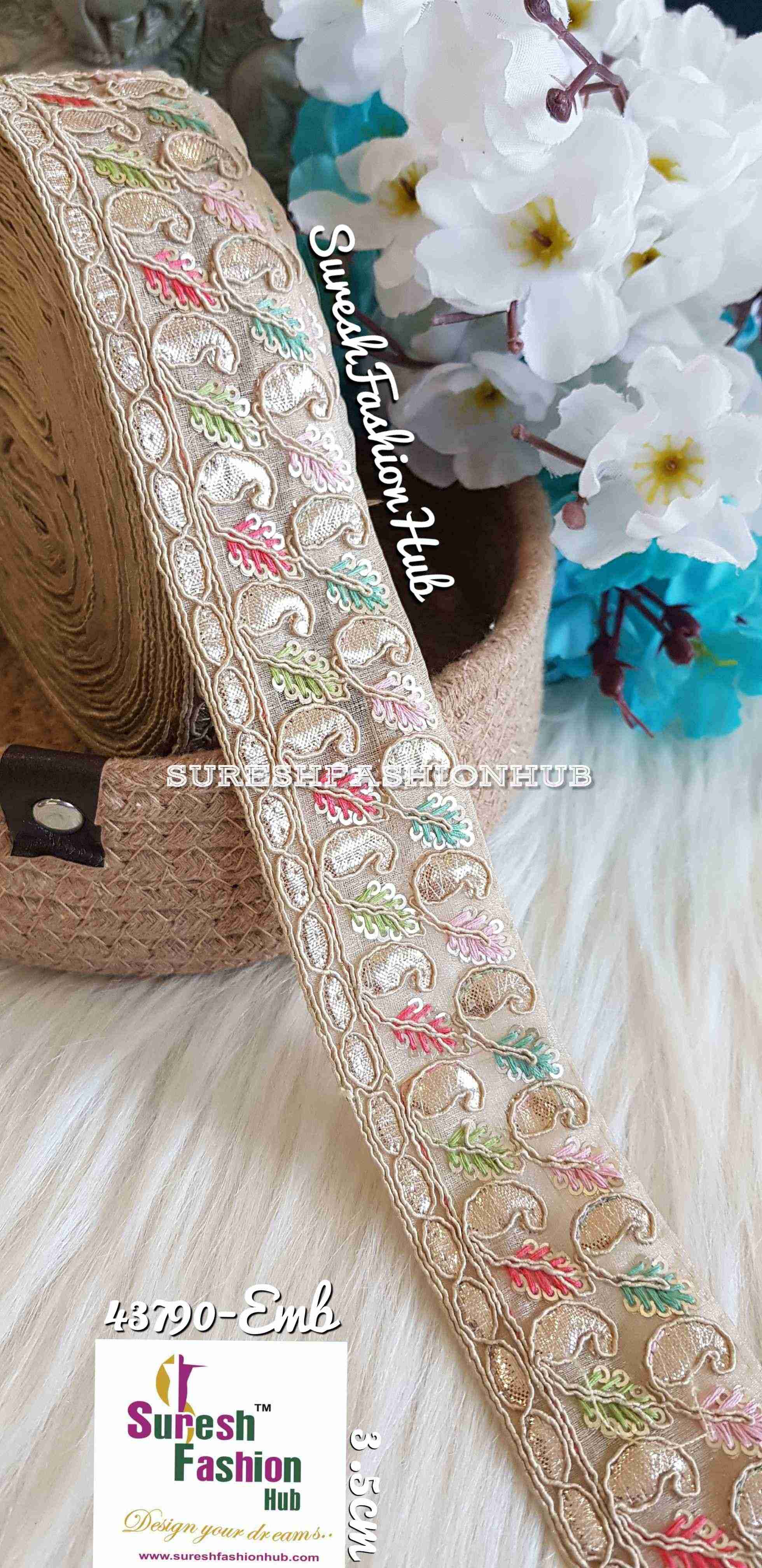 Pastel Threaded Sequenced Mix Designer Trim