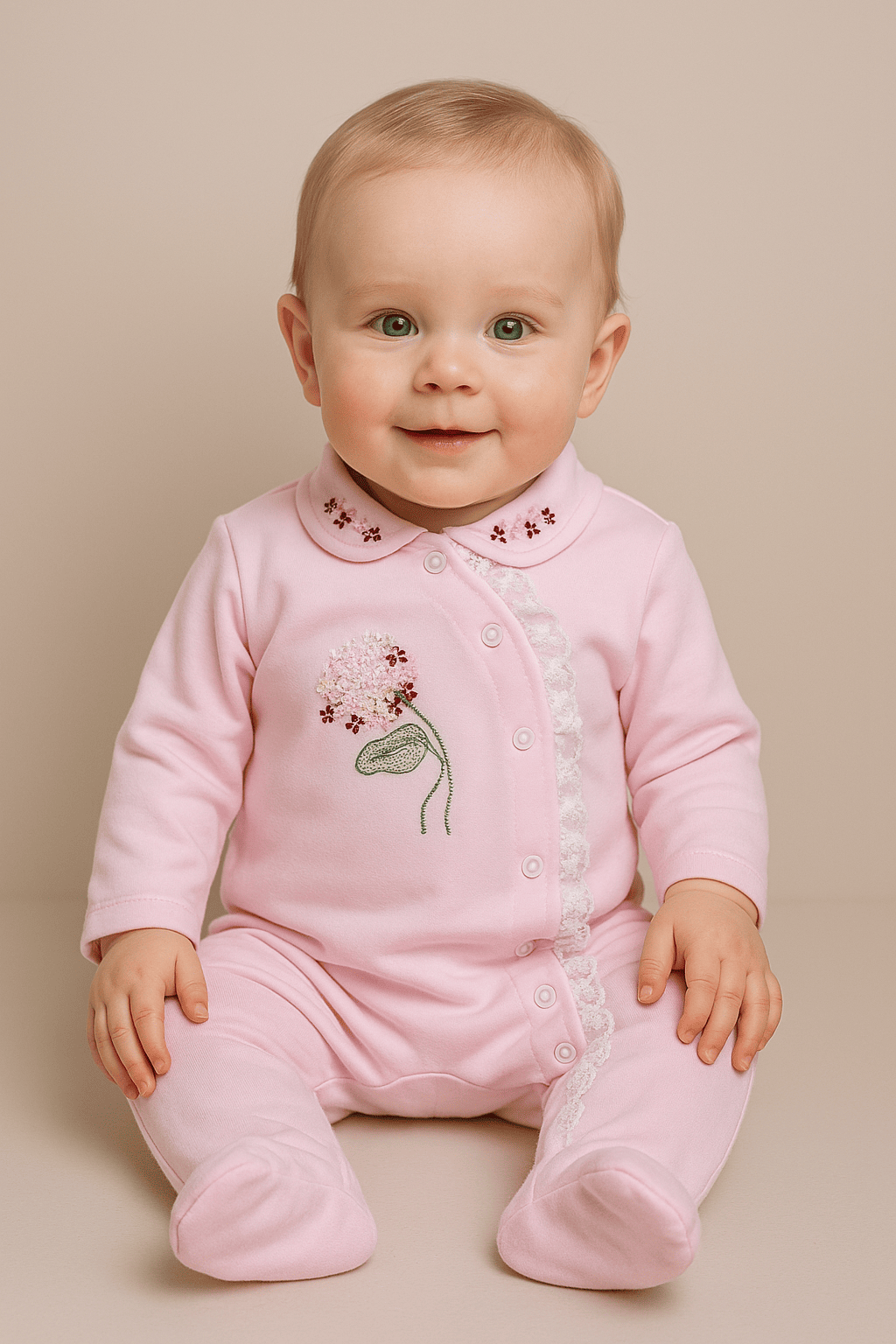 Blush Garden Baby Romper