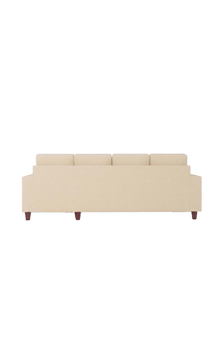 neudot Roman LHS Sectional Sofa for Living Room |6 Person Sofa|Premium Fabric with Cushioned Armrest | Solid Wood Frame|6 Seater in Neo Beige Color