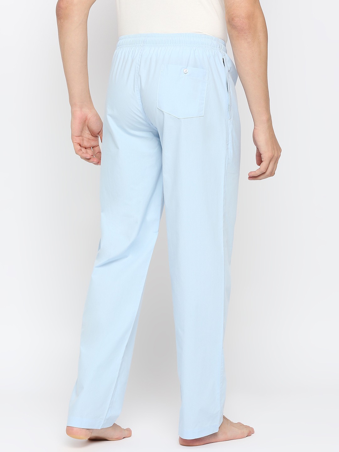 Underjeans by Spykar Men Blue Cotton Printed Pyjama