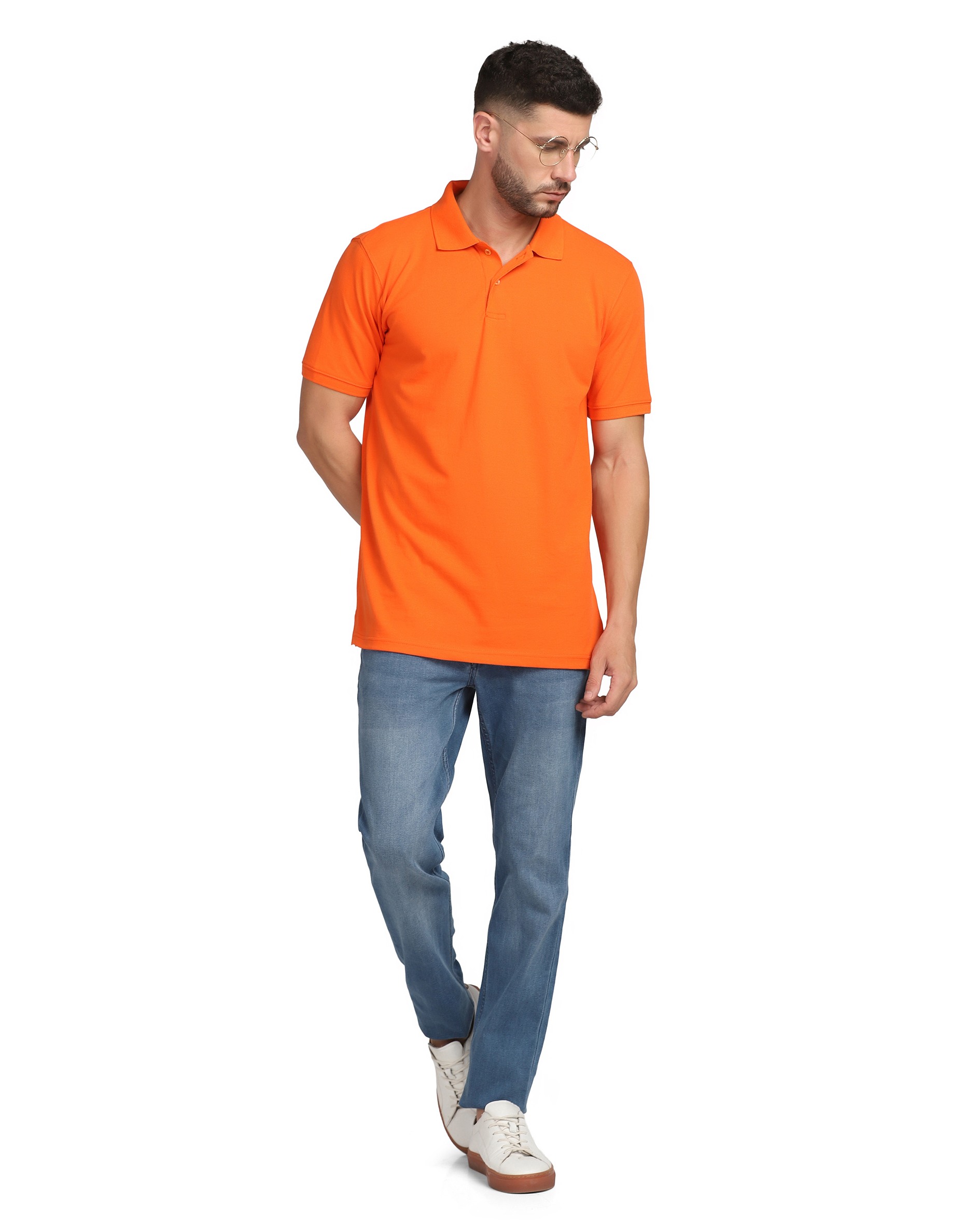Solid Orange Polo