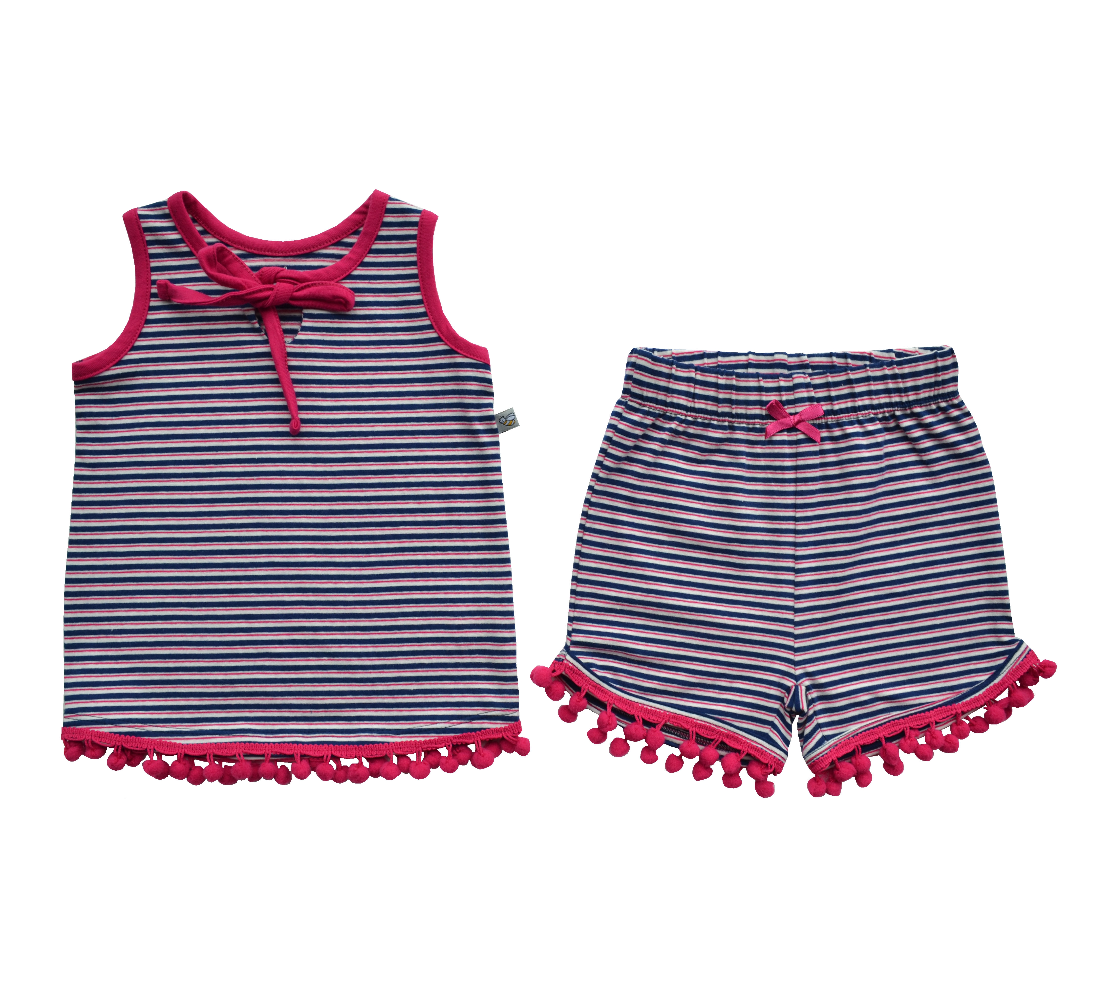 Babeez | Striped Top + Shorty set (95% Cotton 5% Elasthan Jersey) undefined