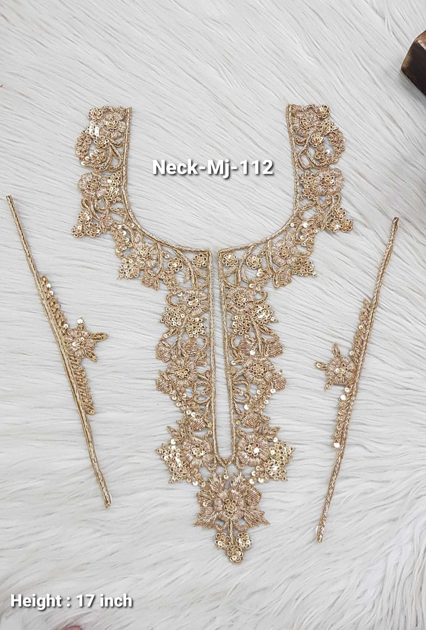 Neck-Mj-112 Zardorsi Neck Design with Sleeves