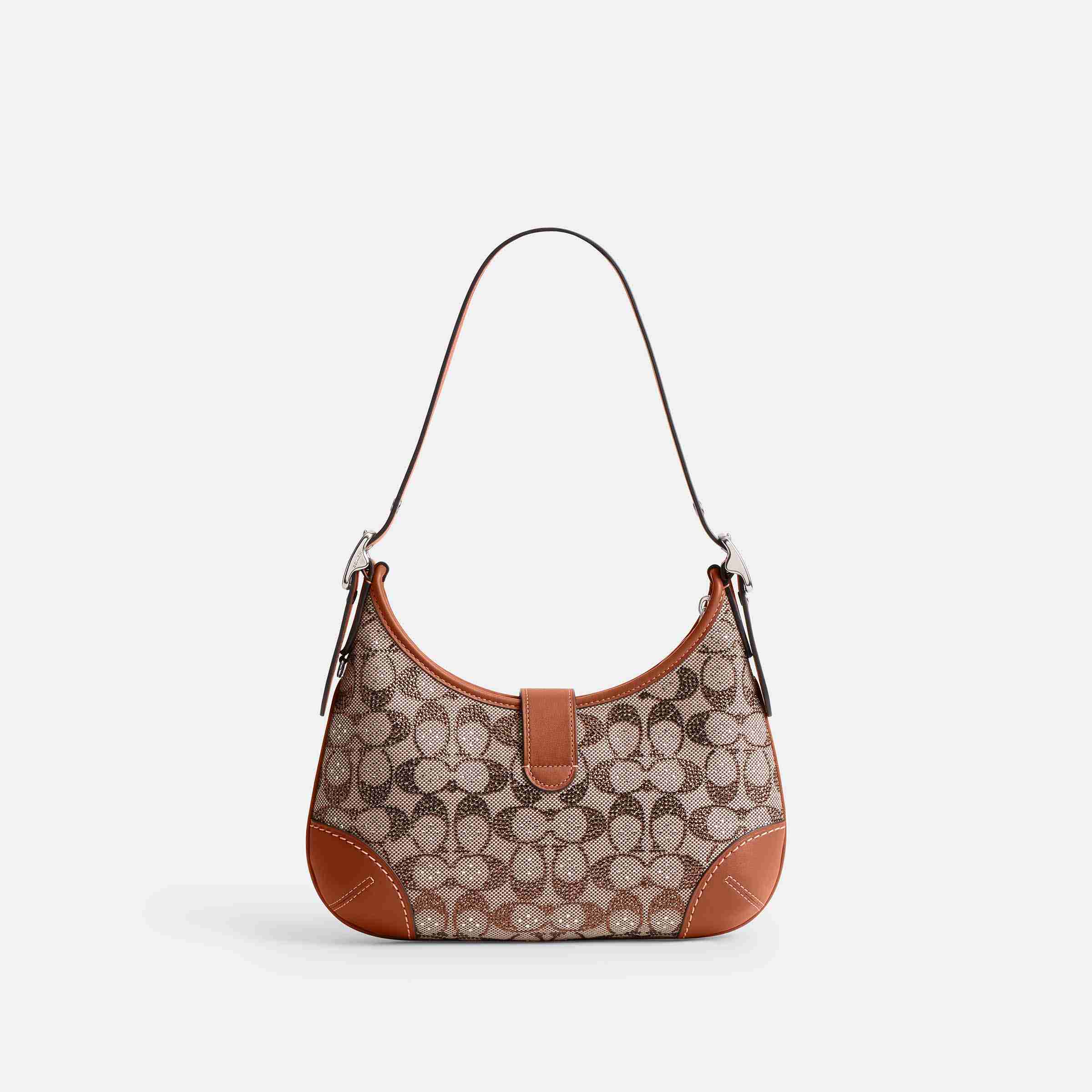 Hamptons Hobo Bag In Crystal Signature Jacquard