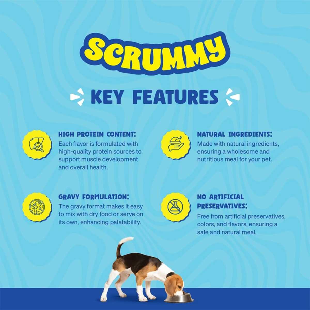 Scrummy Chicken & Liver Wet Dog Food - 85 g