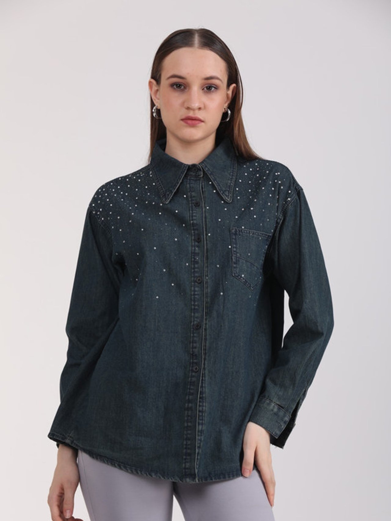 Albion Women Blue Blouson Top