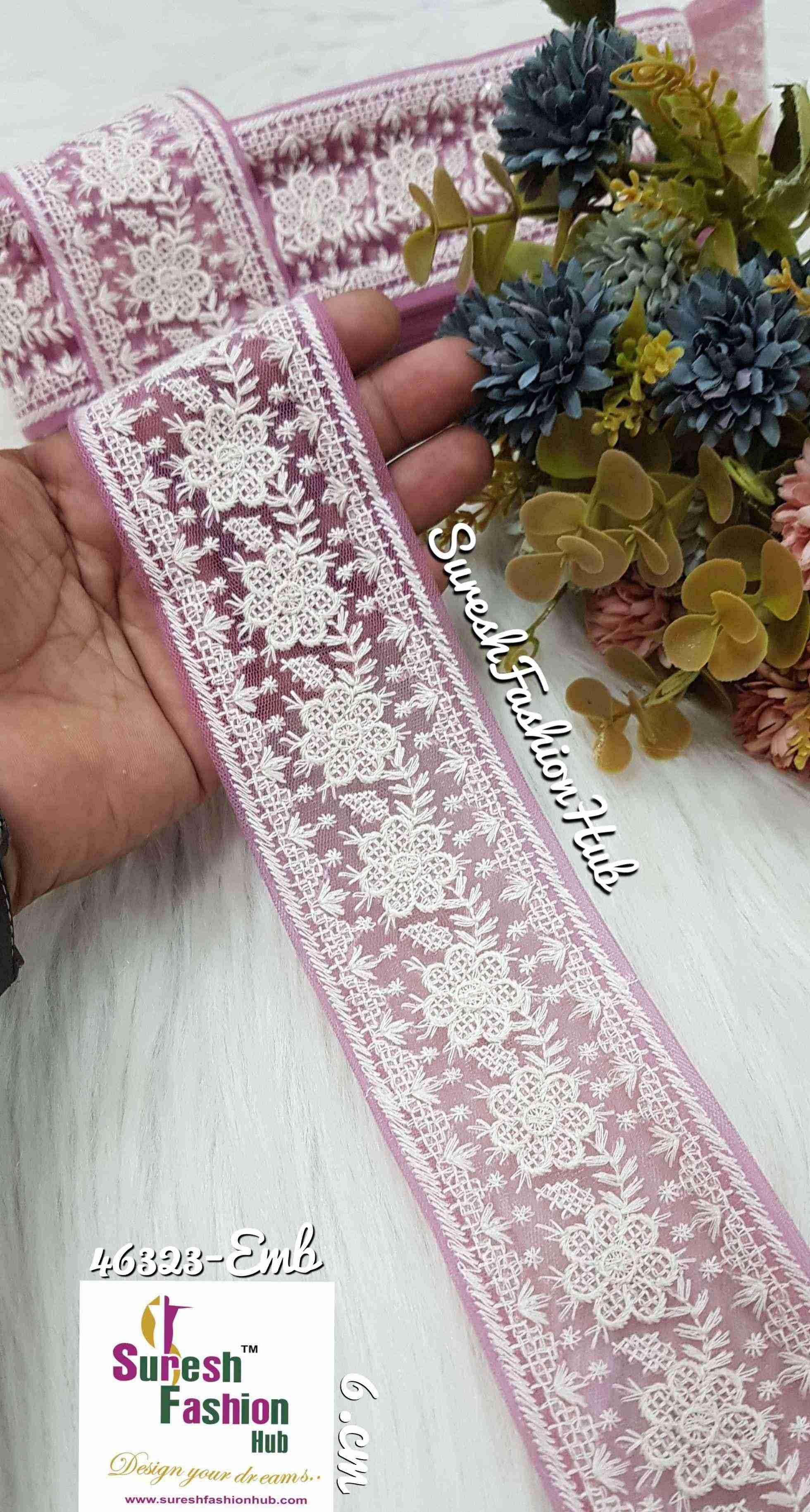 Pink Threaded Kaleidoscope laces