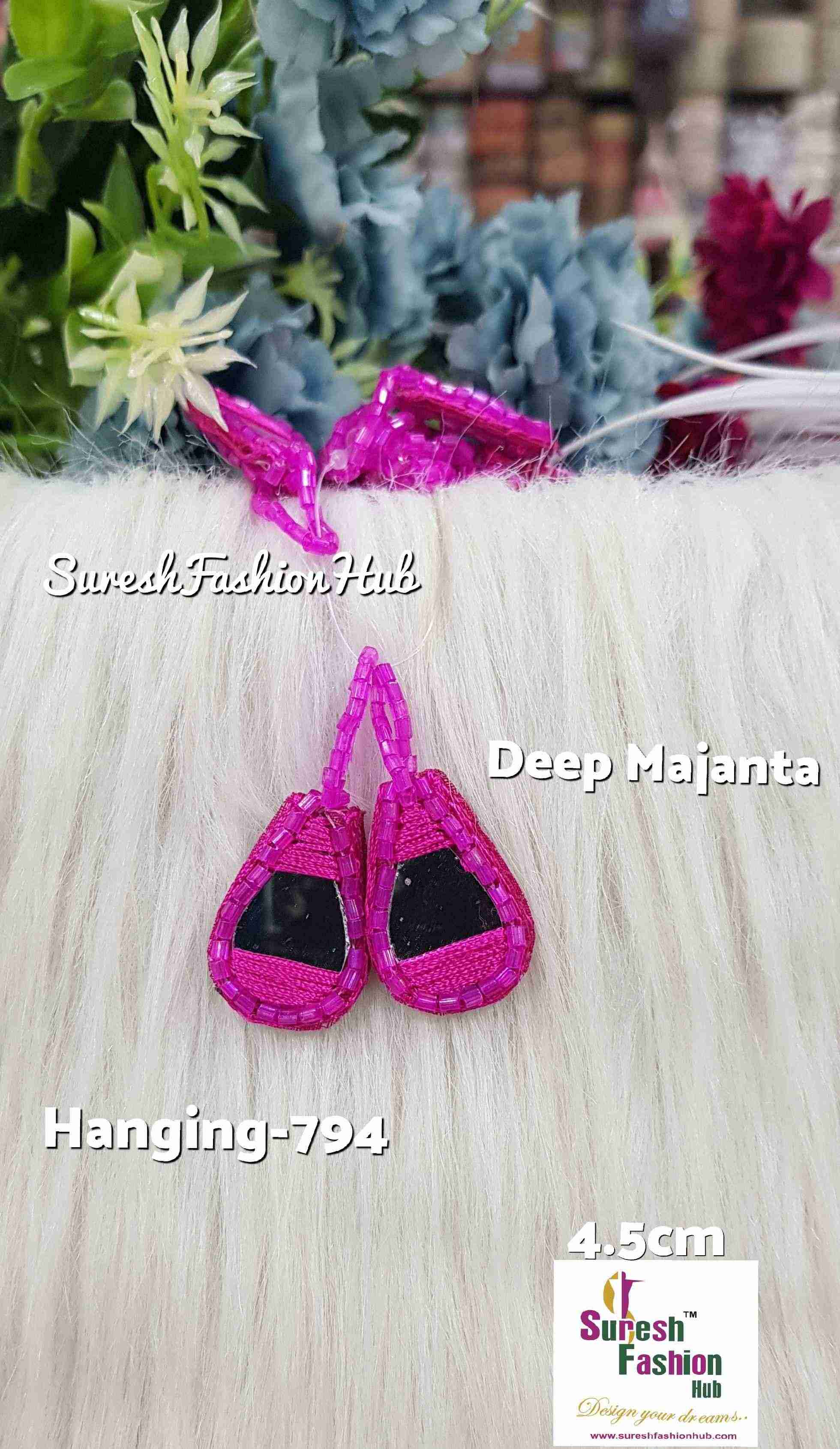 Deep Majenta Abhinav Mishra-Inspired Artisan Tassels Set*