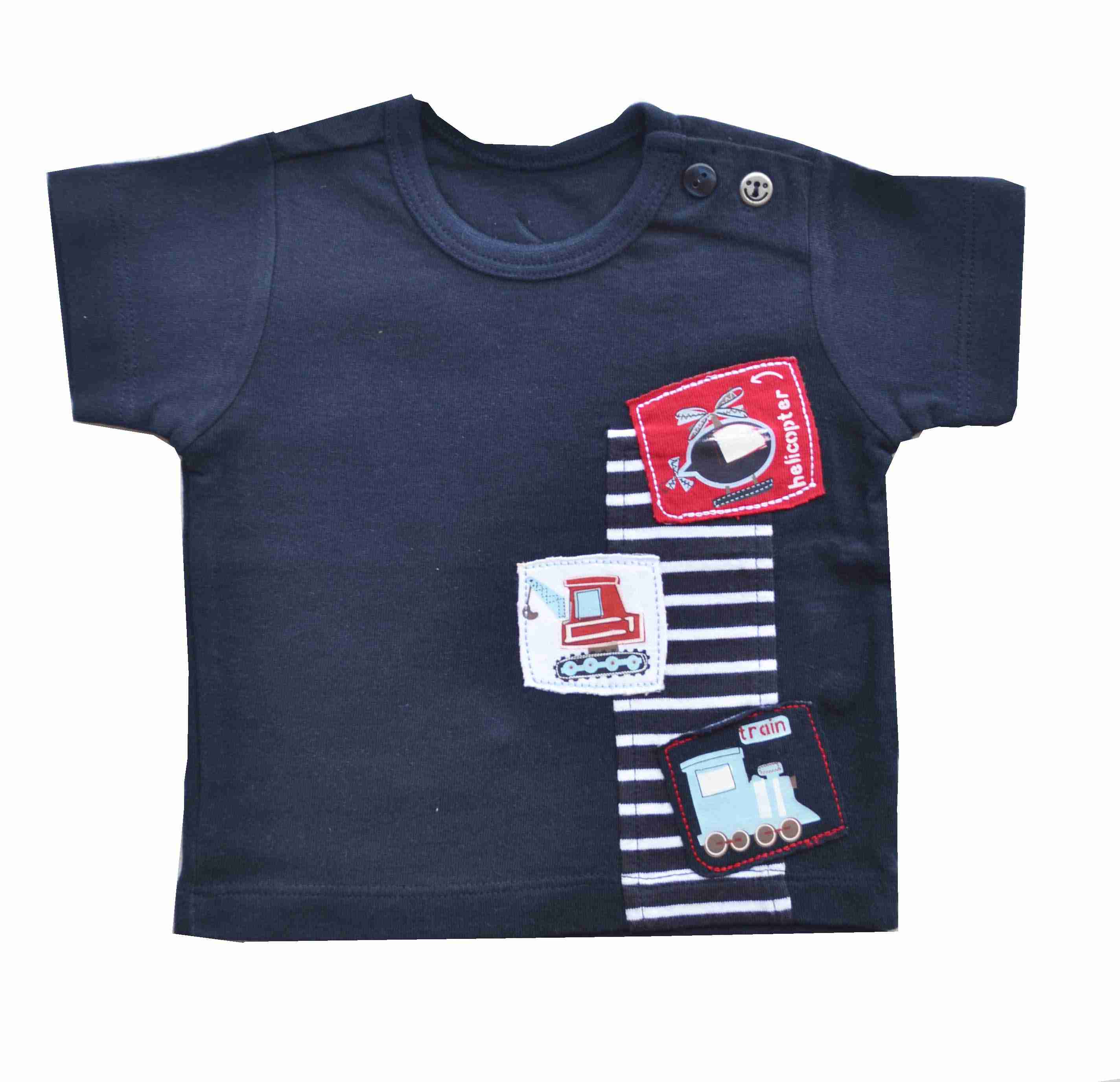 Baby Boys Short Sleeve T-Shirt,Color-Navy