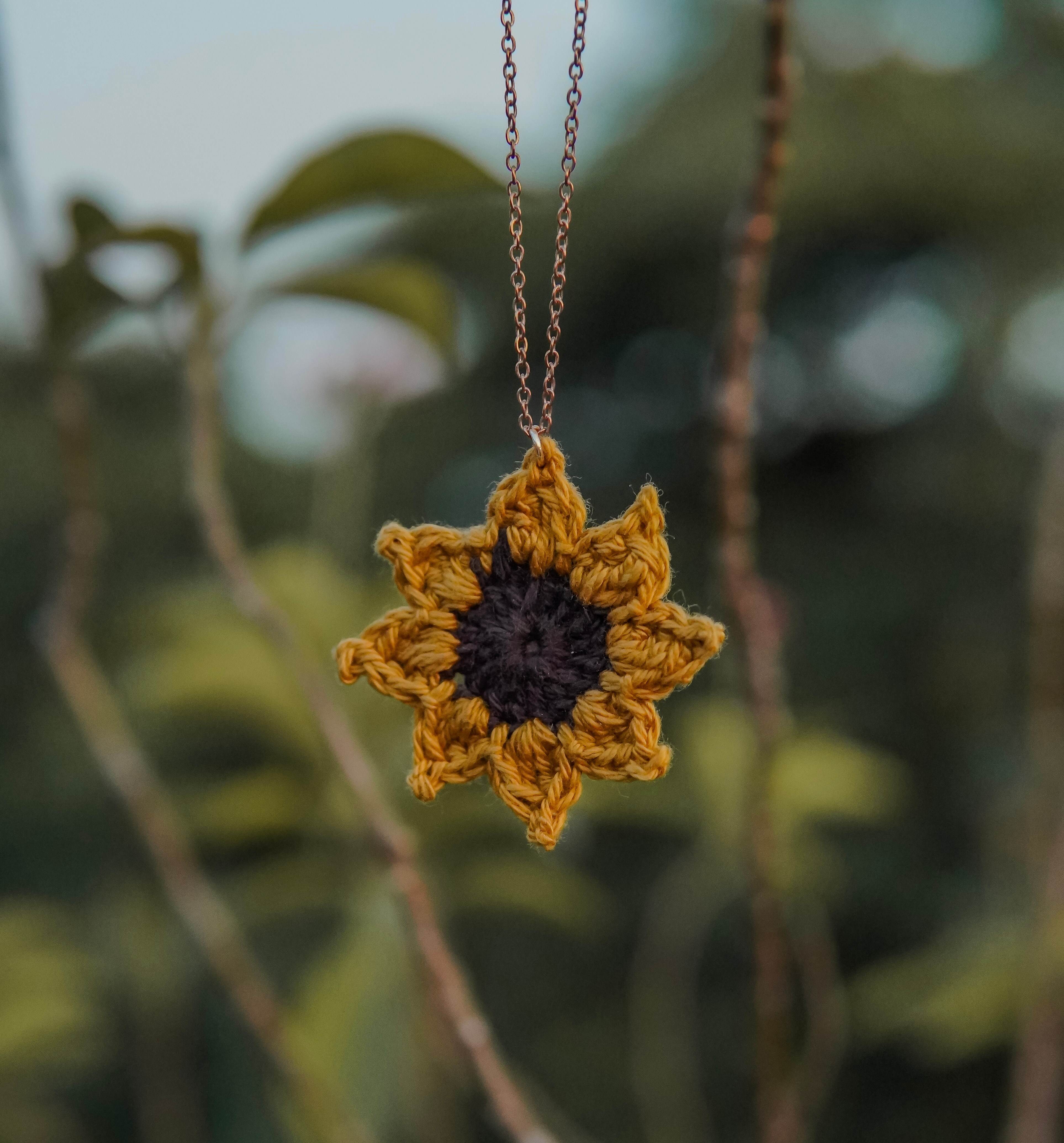 Sunny Style: Sunflower Pendant by AHG. Bring sunshine to your outfit! 