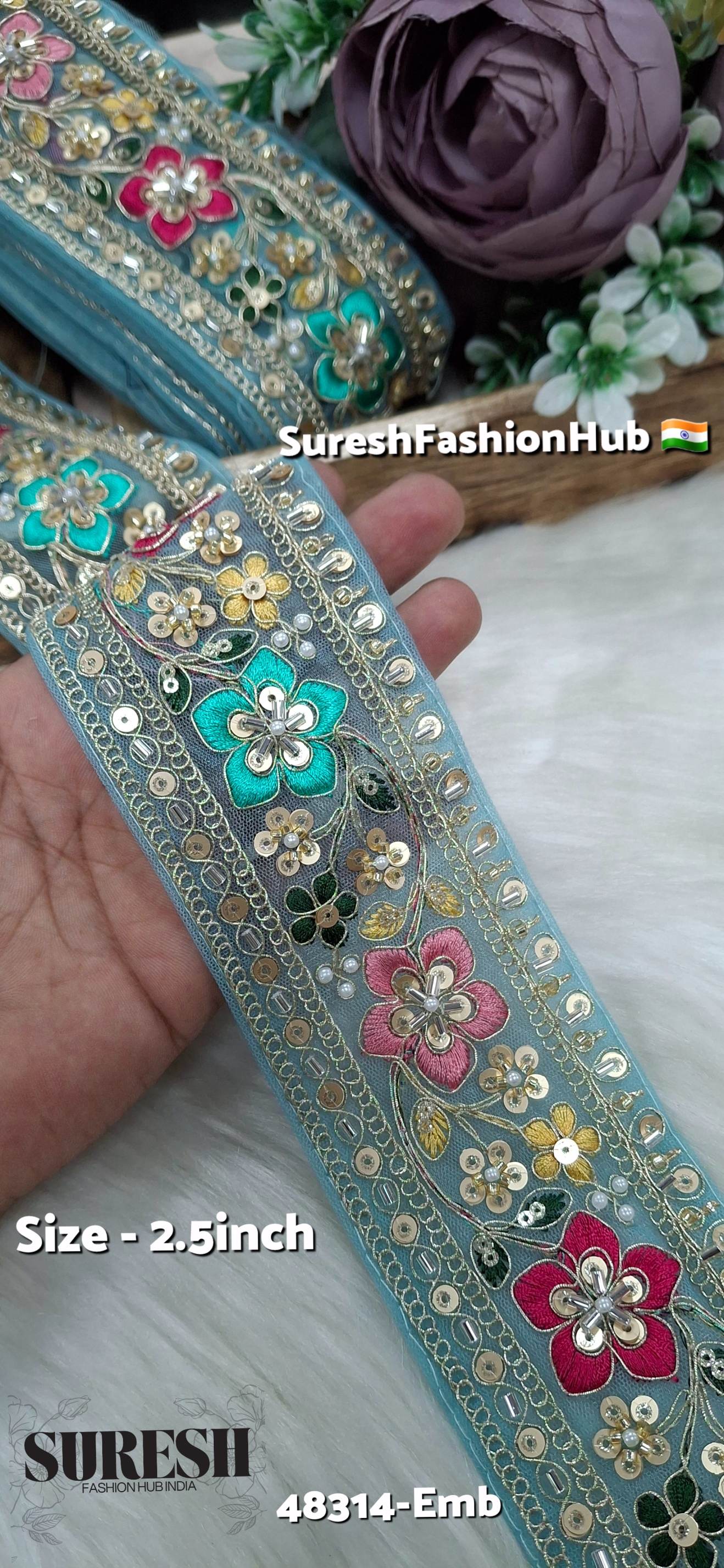 Kaddana Floral Embroidery Lace