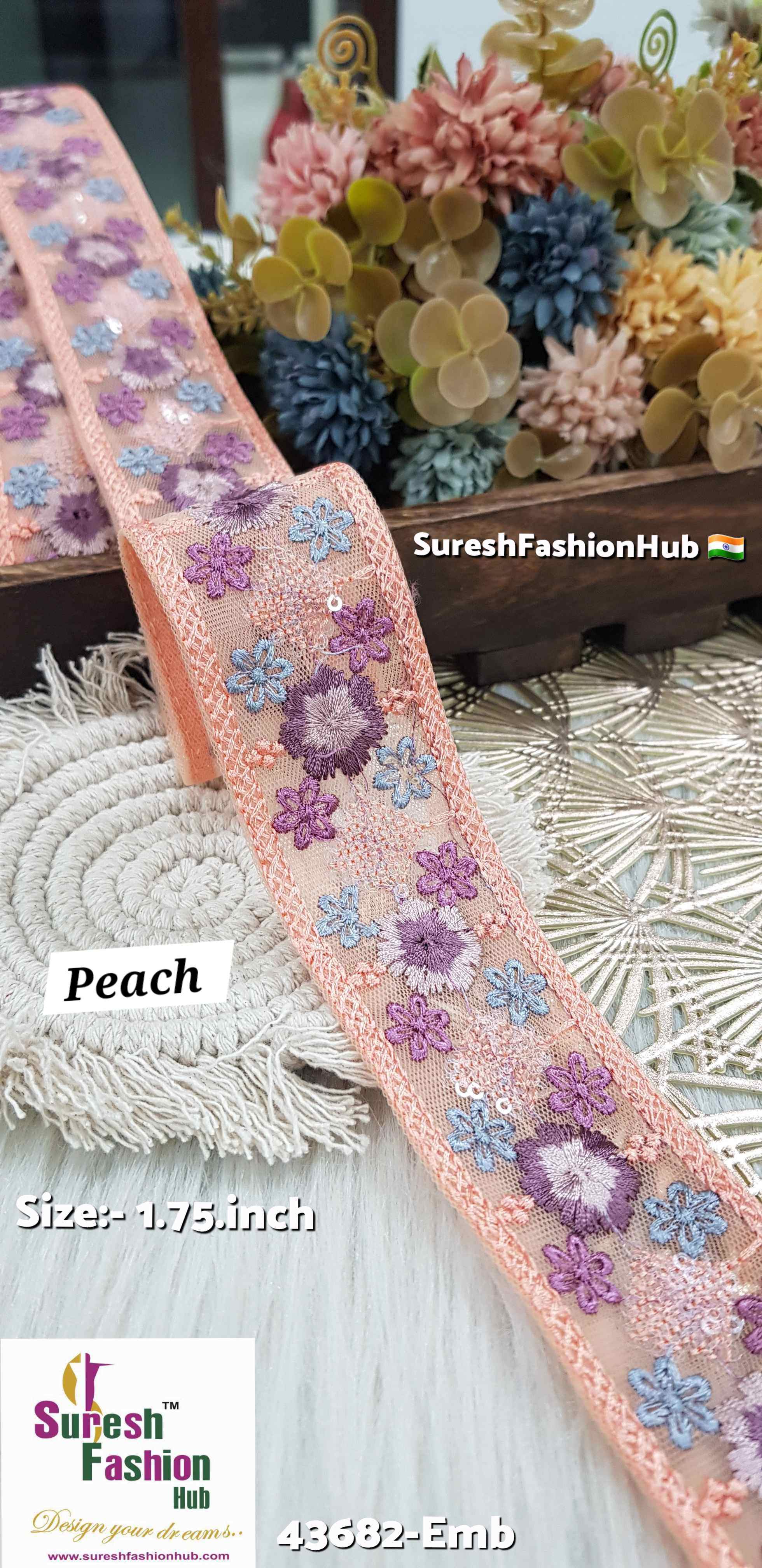 Peach Color Bloom Borders