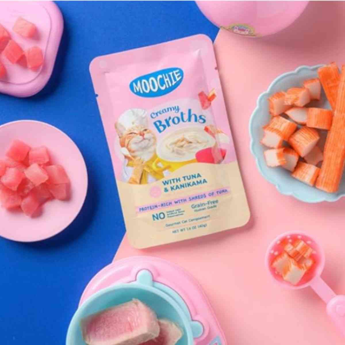Moochie Creamy Broth with Tuna & Kanikama Wet Cat Food - 40 gm