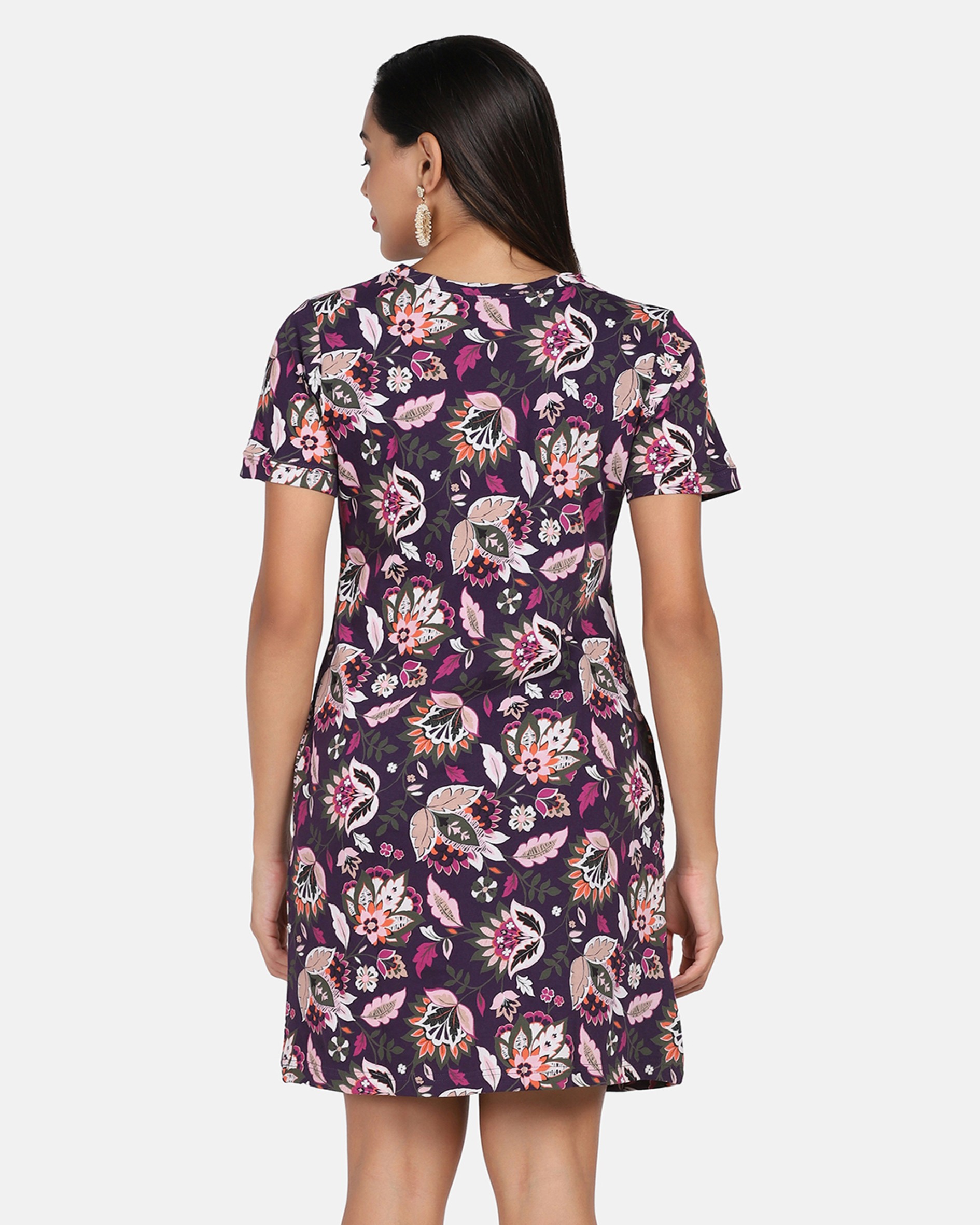 Violet Printed Pocket Dress