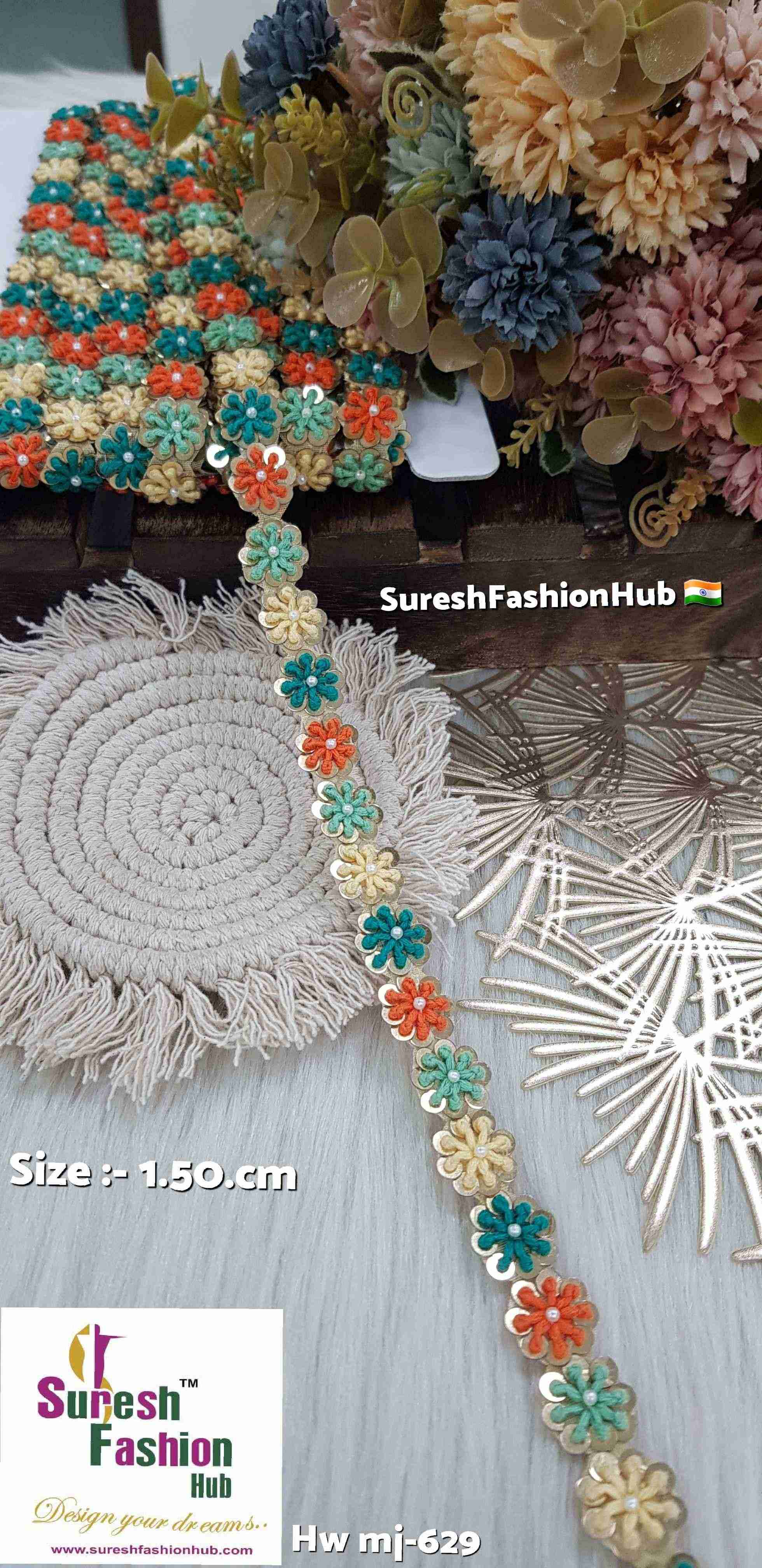 Floral Elegance Handmade Lace (Pearl)
