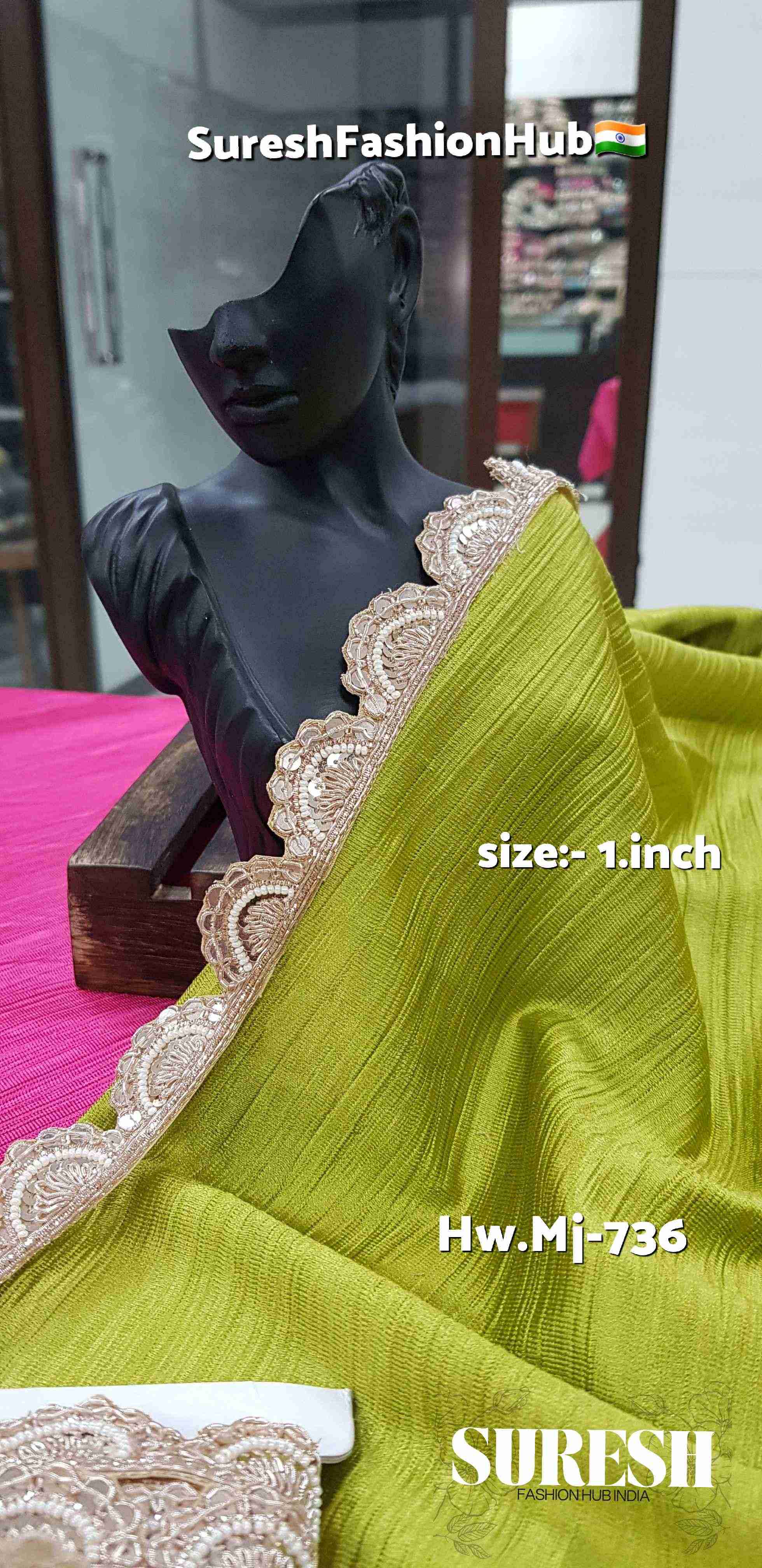 Zardozi One-Side Scalloped Cutwork Lace