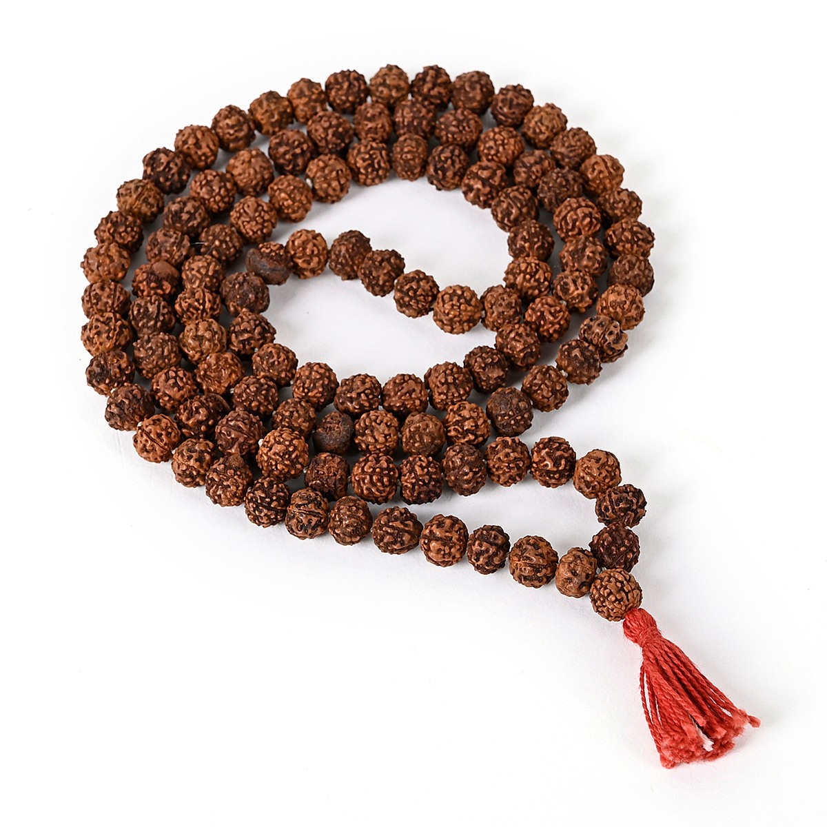 Shiv Ratan Kendra 5 Mukhi Genuine Rudraksha Mala II 108+1 Beads II Length 35-40 CM II Weight: 20-30 Grams